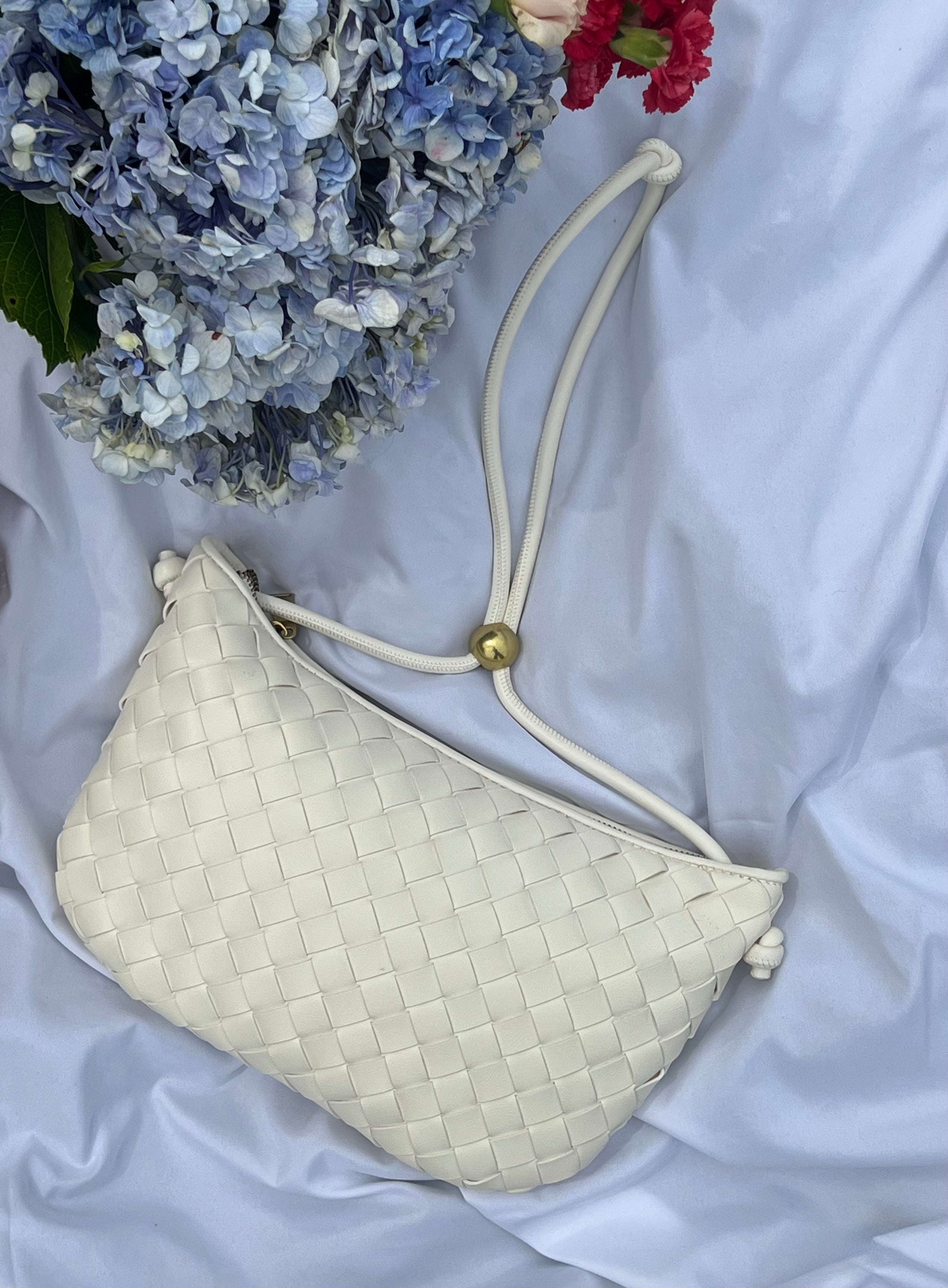Woven Cream Bag