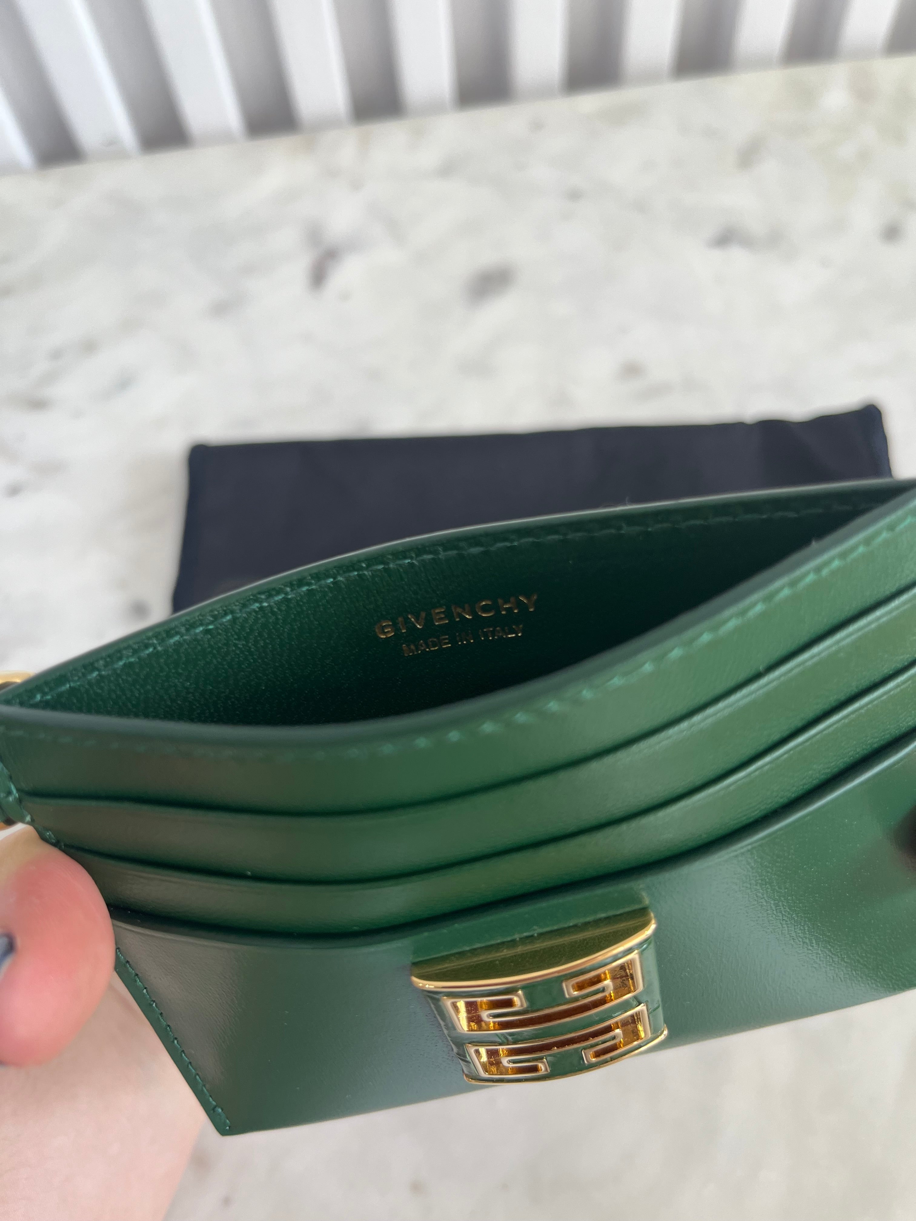 4-G Motif Leather Card Holder