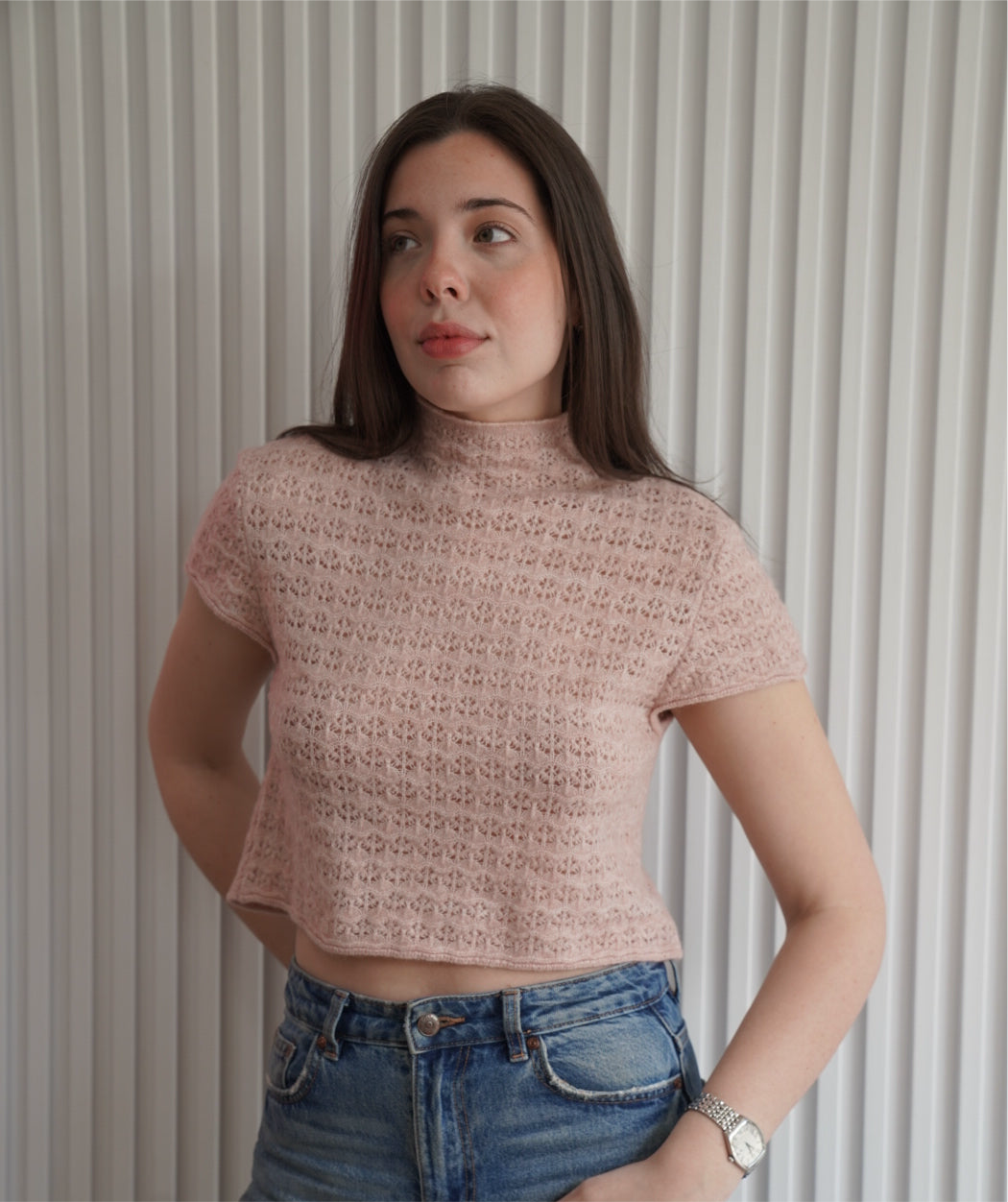 Pointelle Knit Top