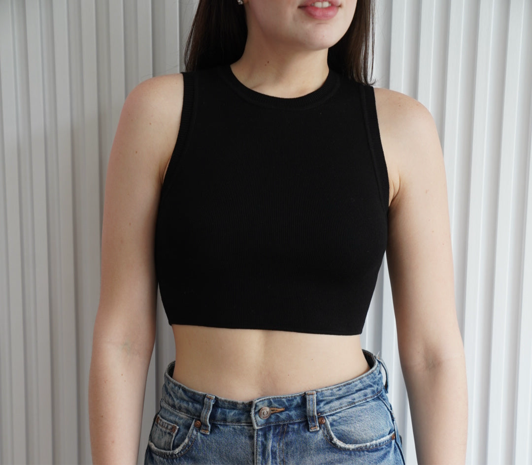 Cropped Knit Top
