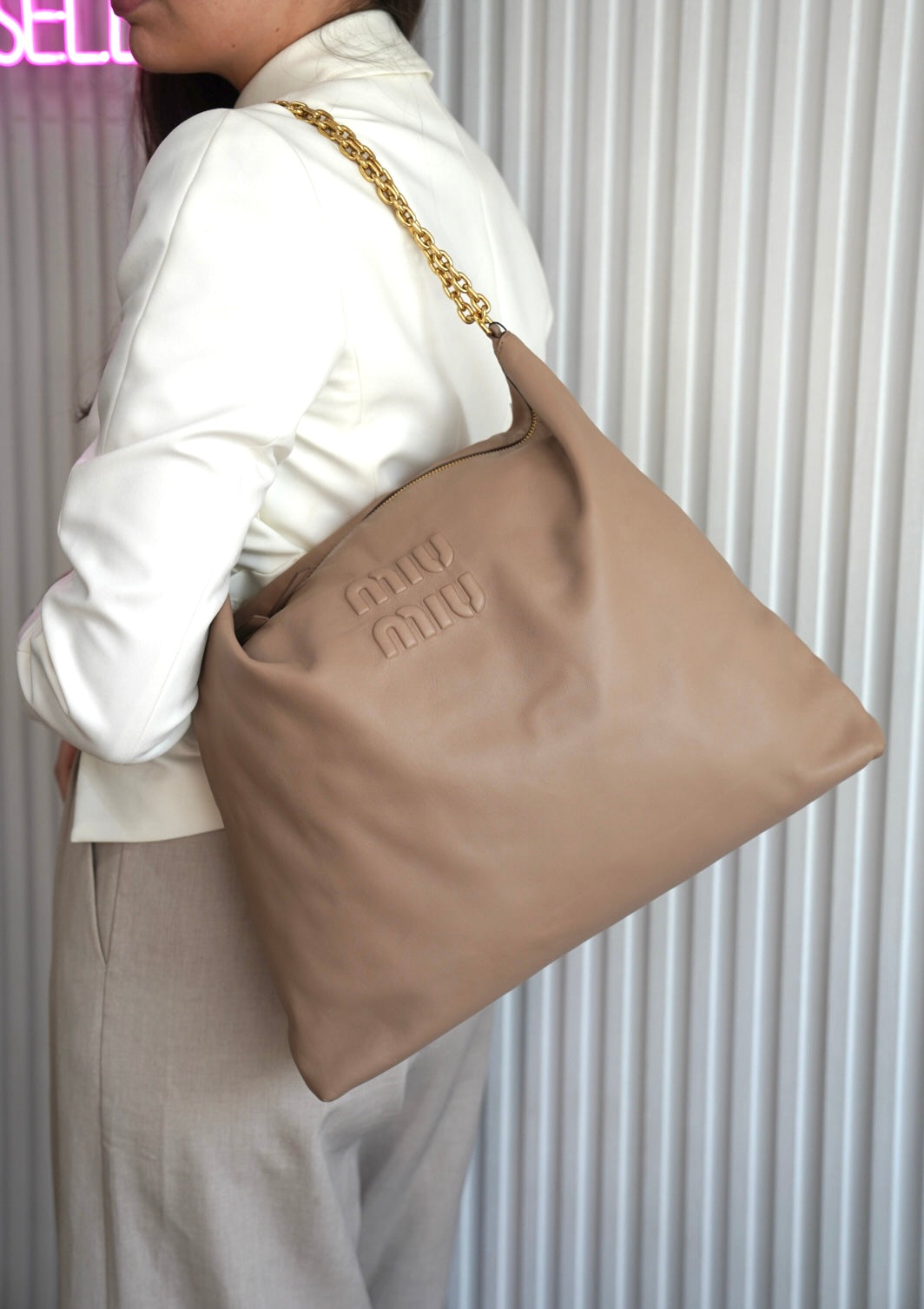 Leather Embossed Tote Bag