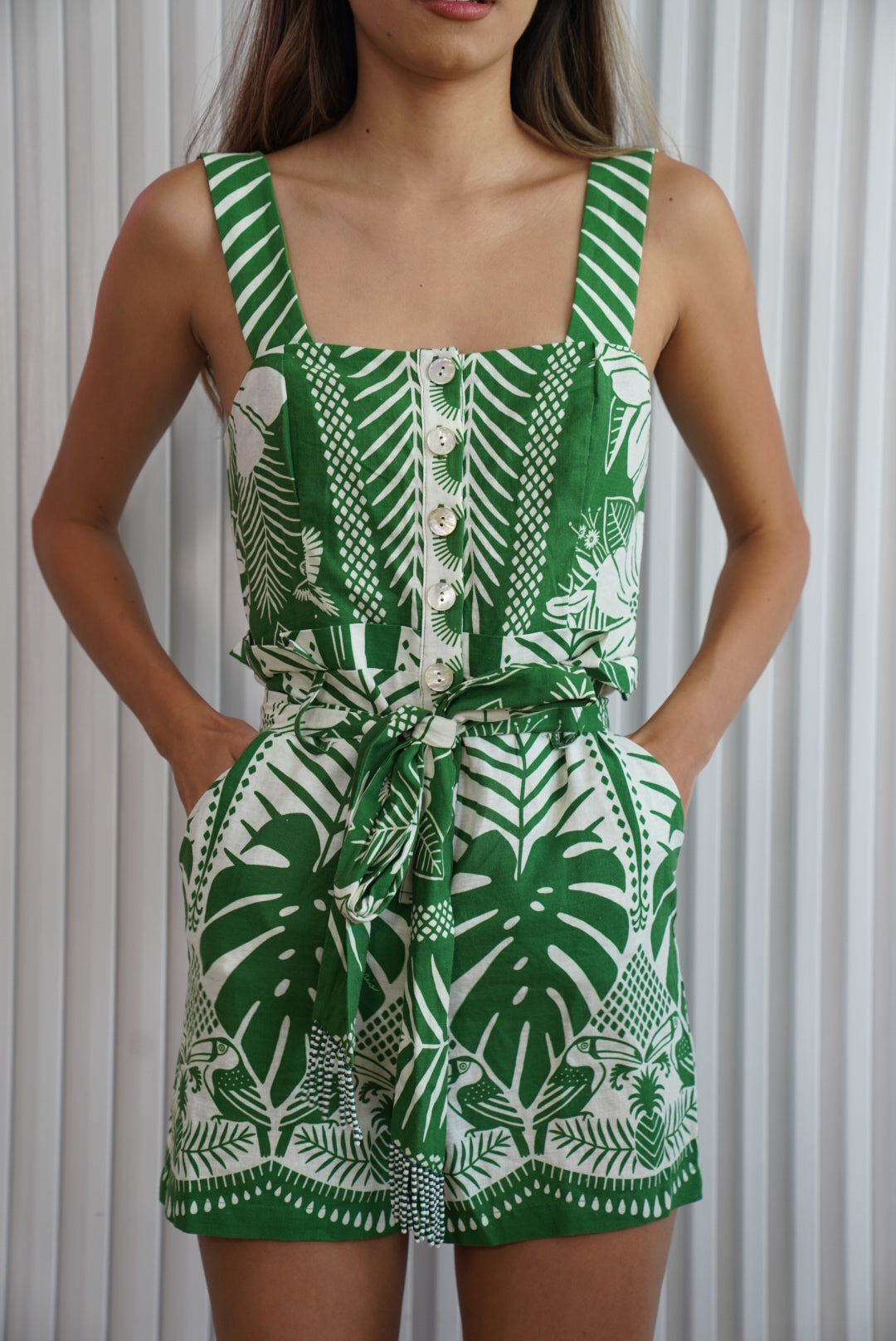 Macaw Elegance Romper