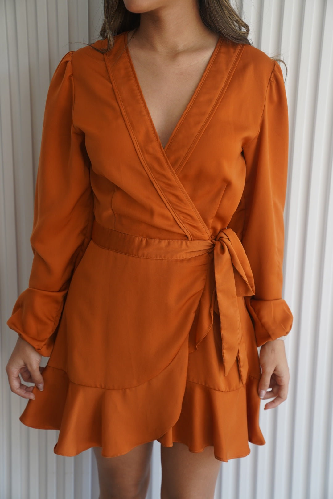 Satin Wrap Dress