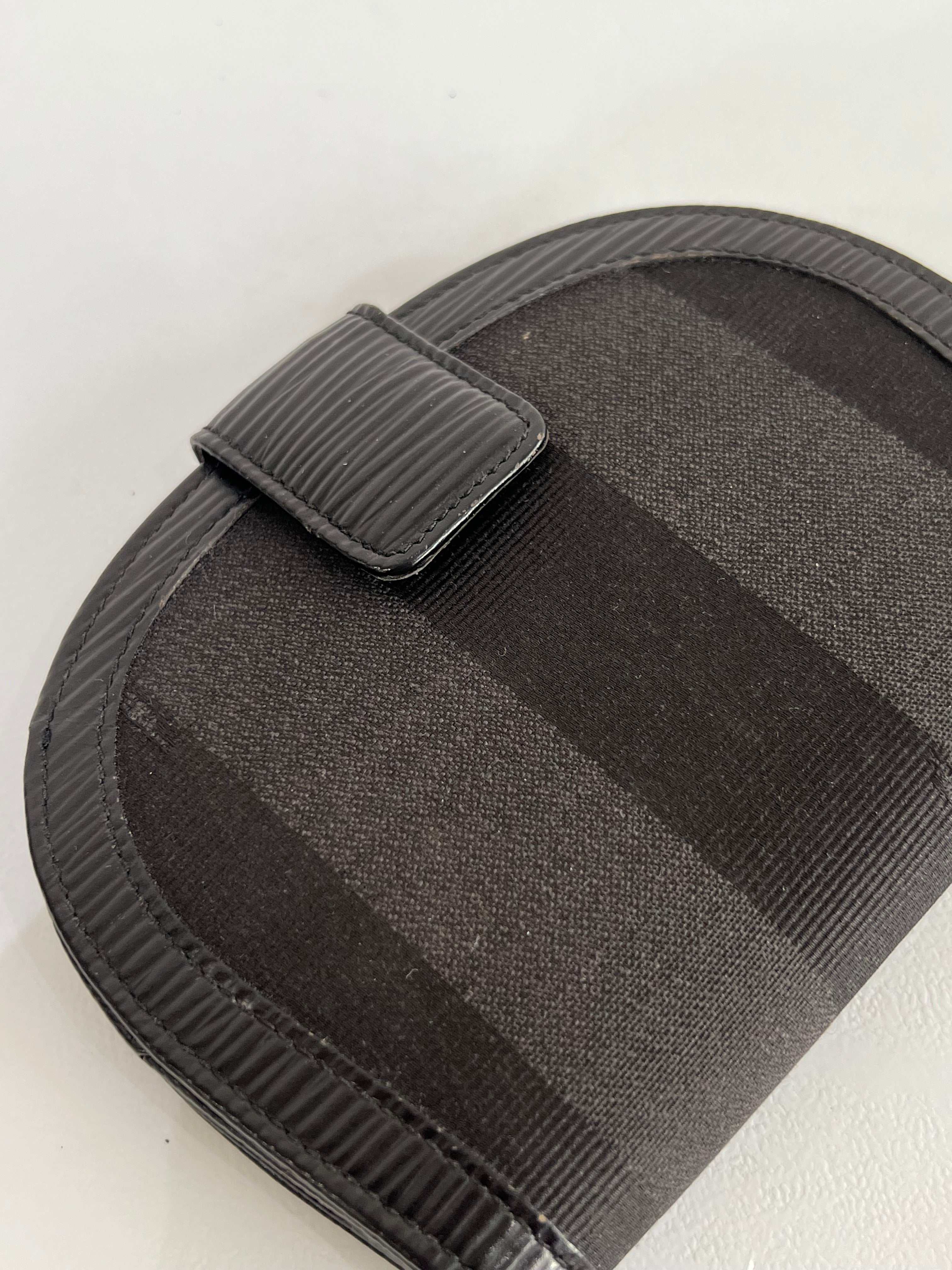 Pequin Vintage Stripe Half Moon Wallet