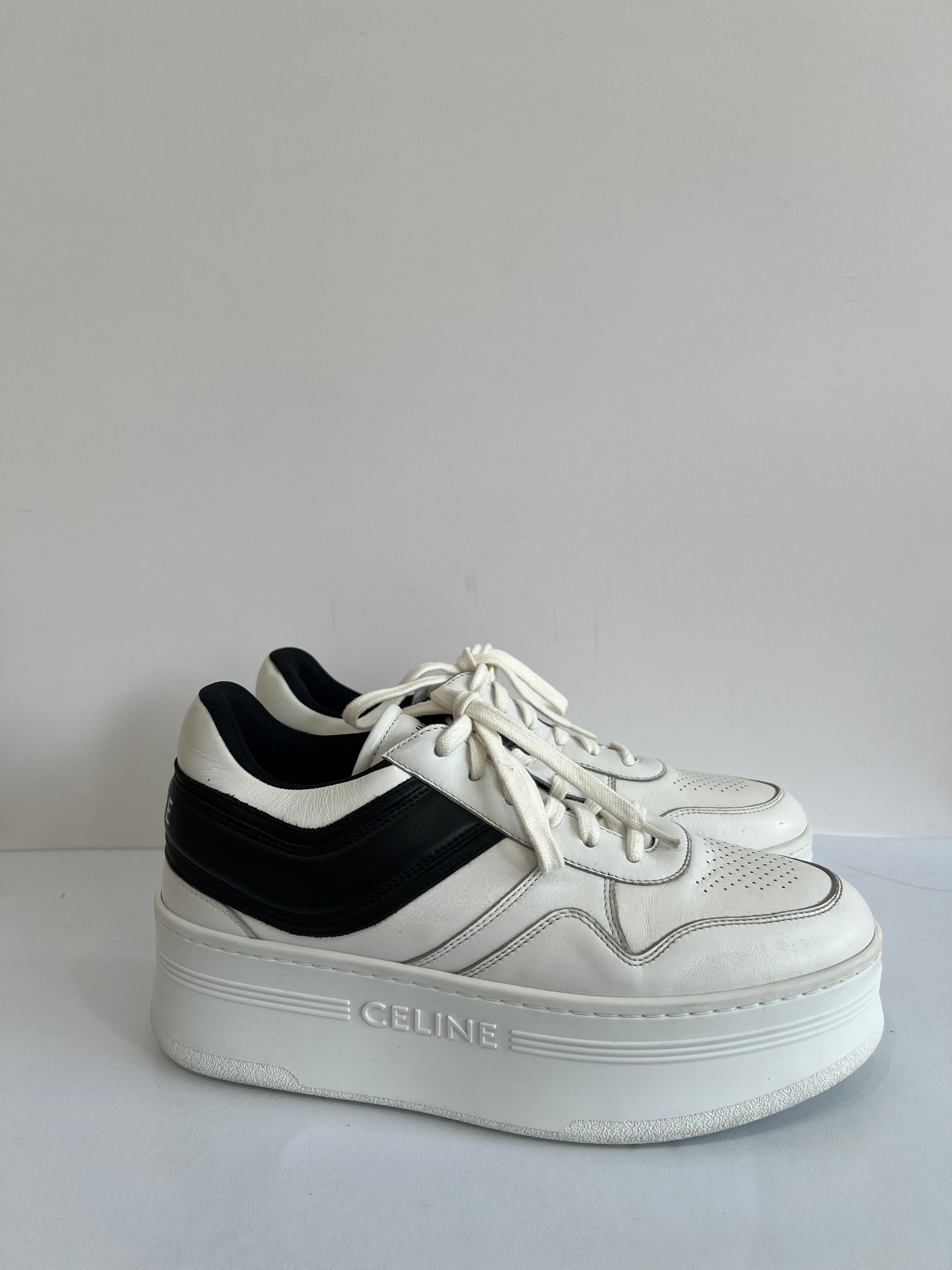 Block Sneakers With Wedge