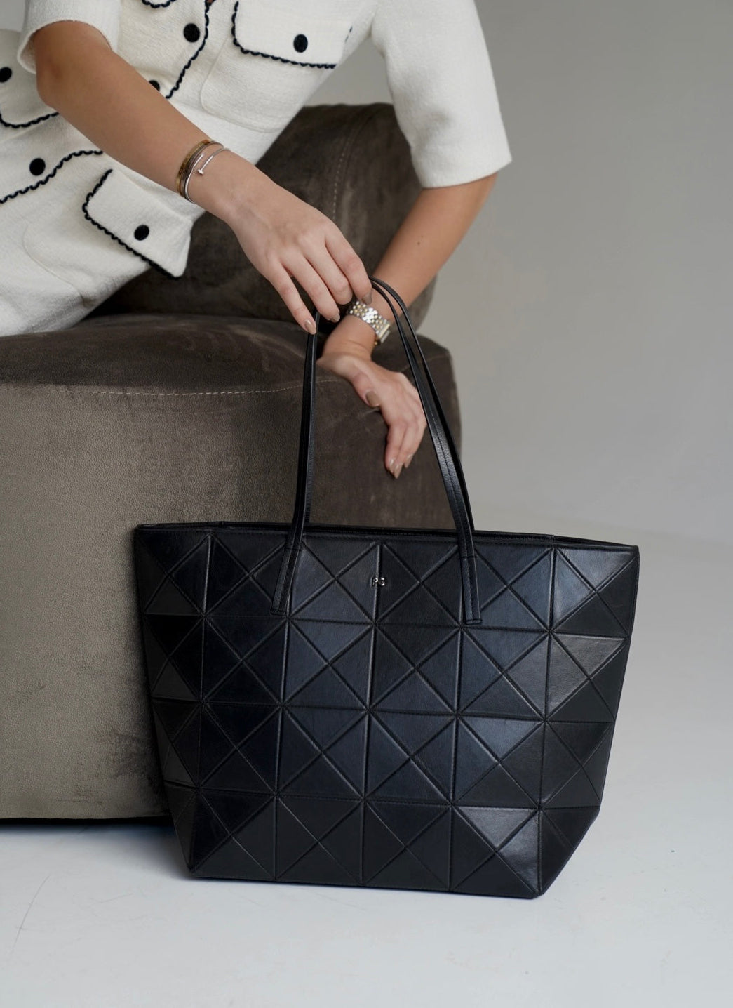 Origami Zipped Medium Tote Bag