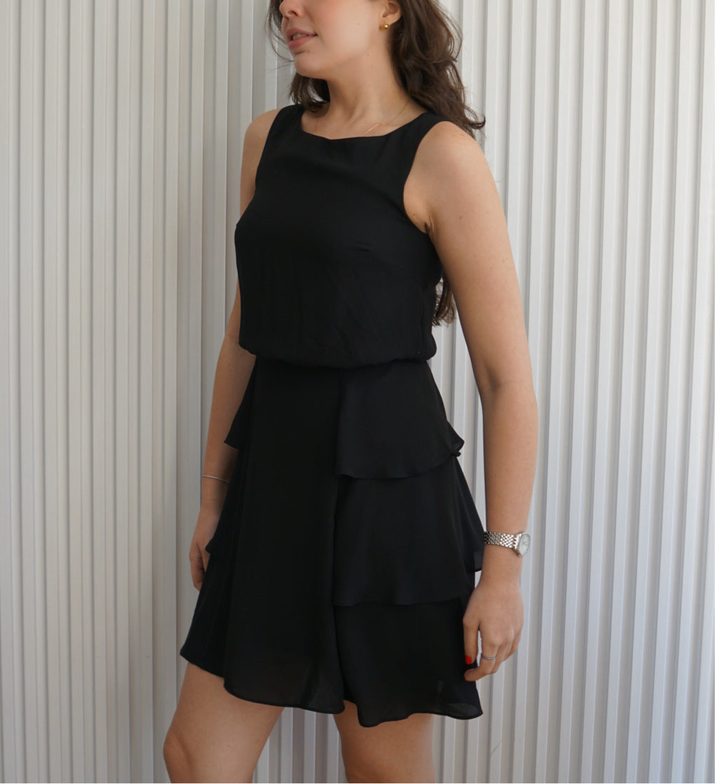 Black Ruffled Dress