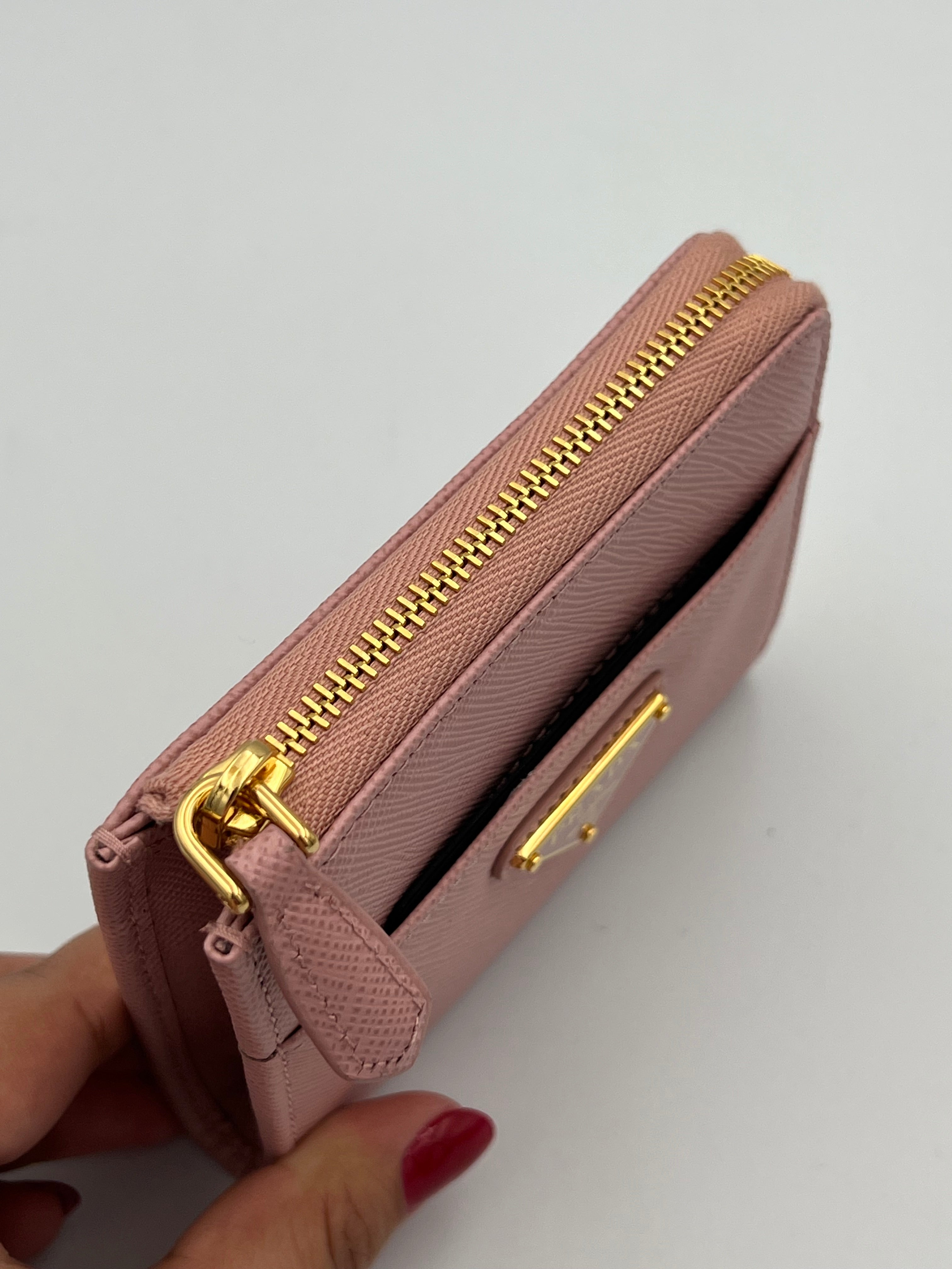 Small Saffiano Zipper Wallet