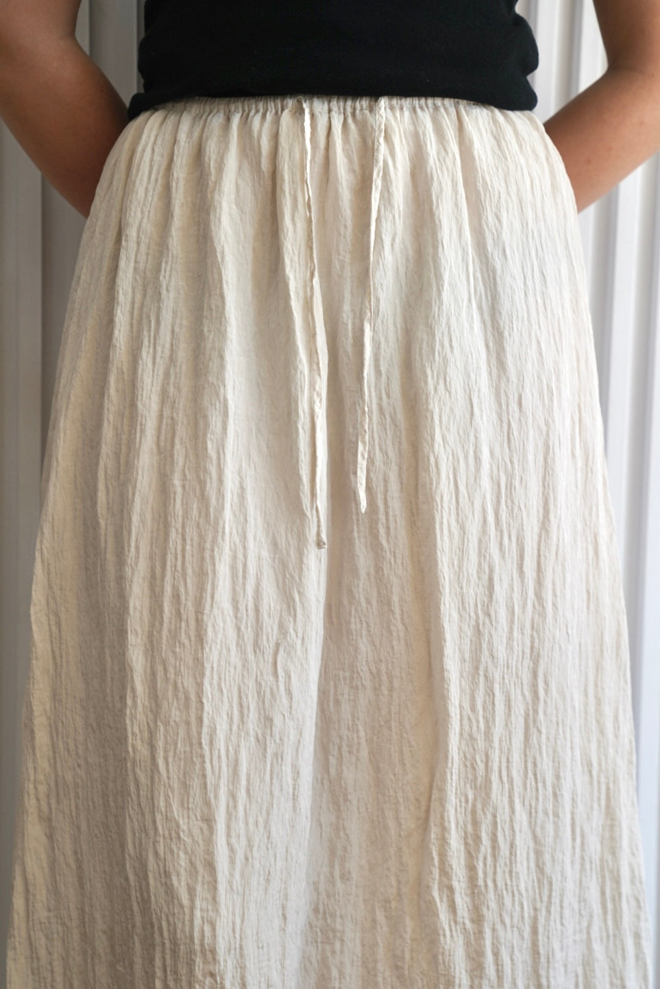 Ruched Long Skirt