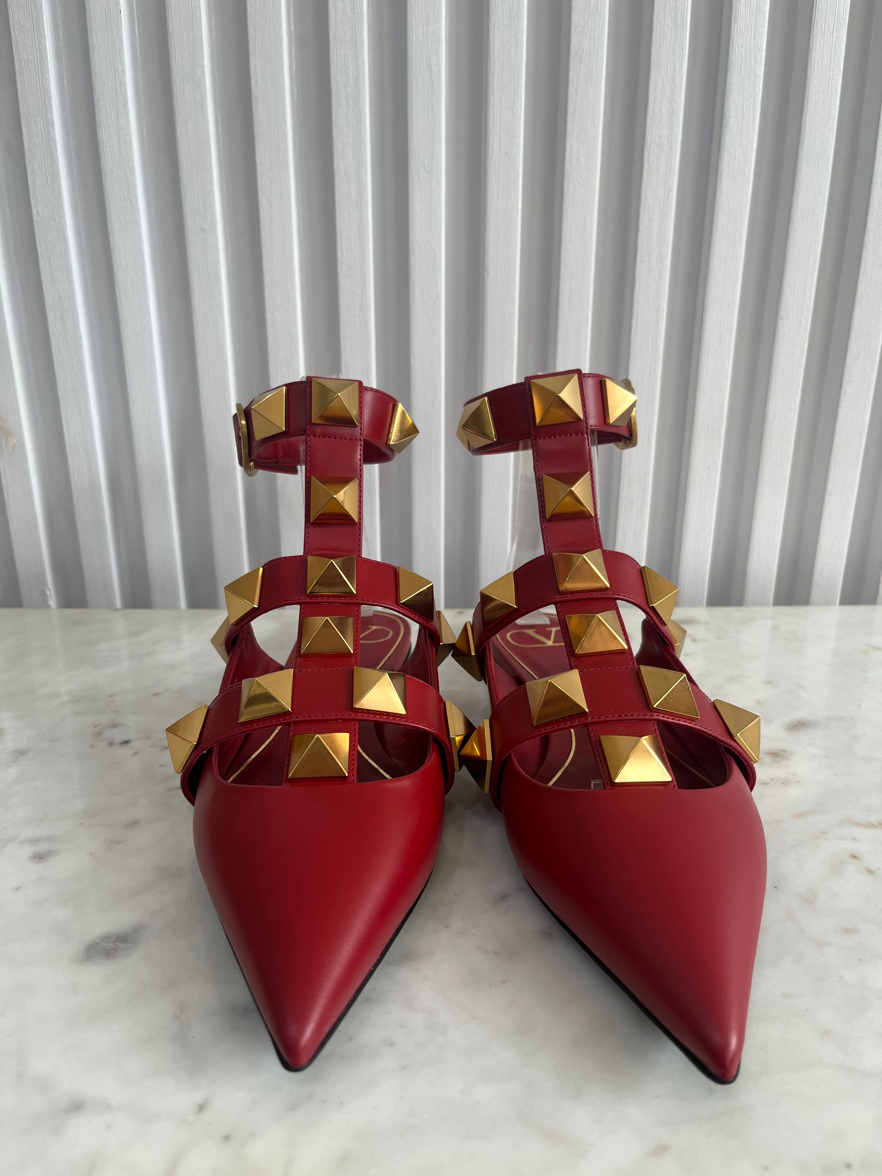 Roman Stud Ankle Mules
