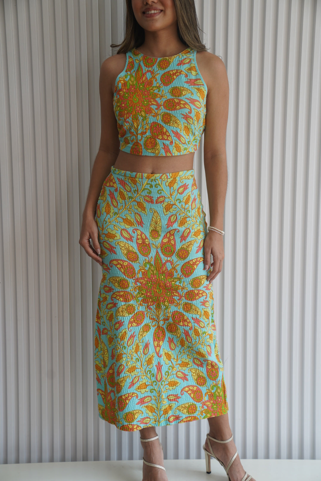 Floral Top & Skirt Set