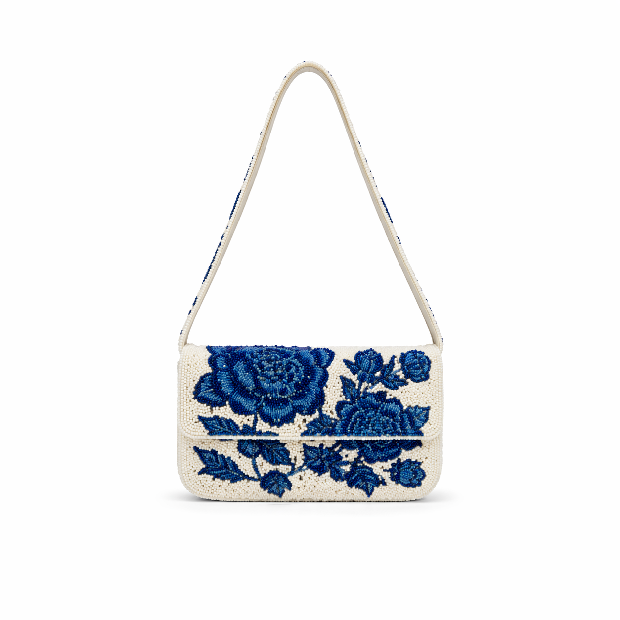Floral Beaded Shoulder Bag