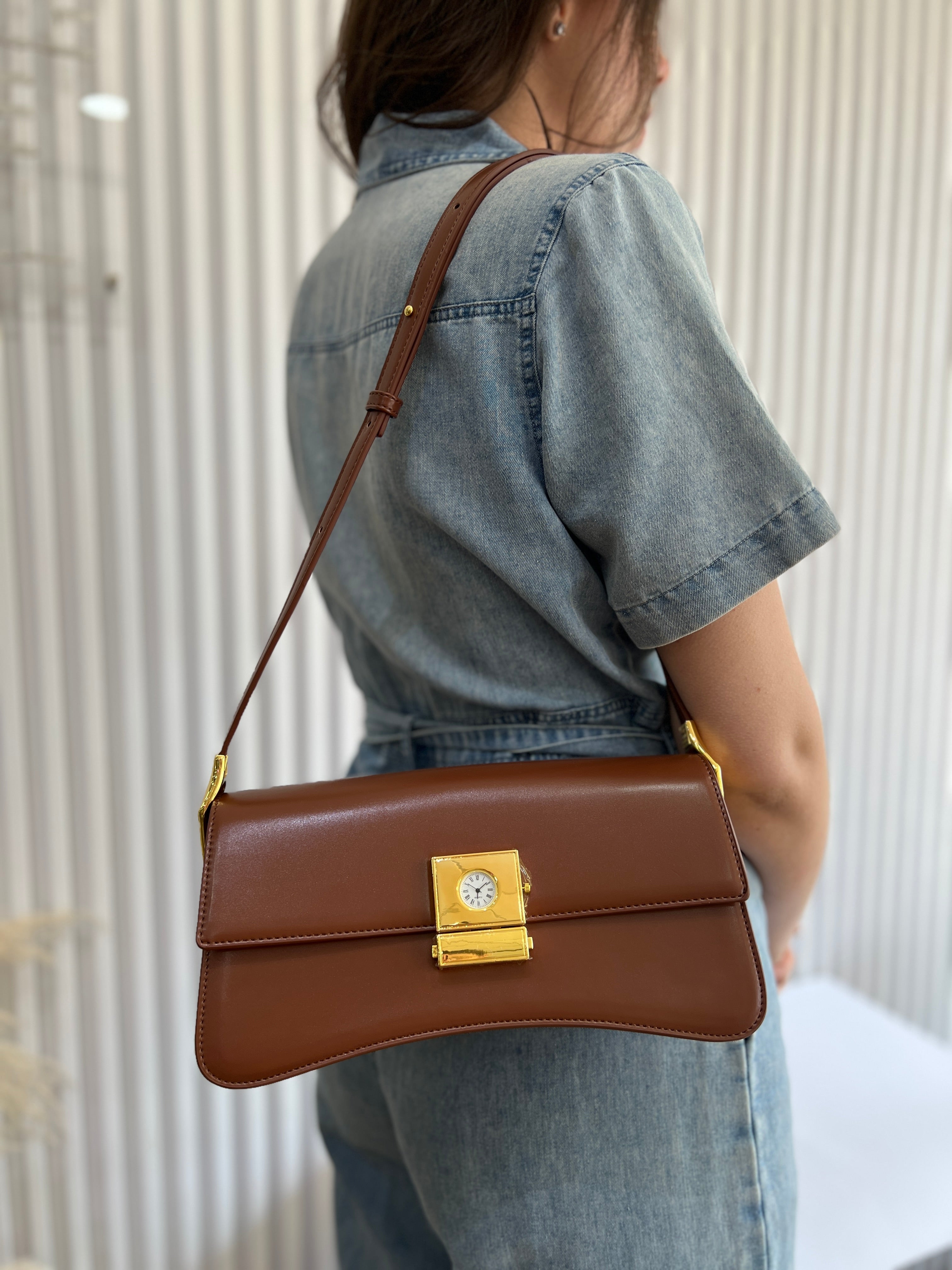 Clock Baguette Bag