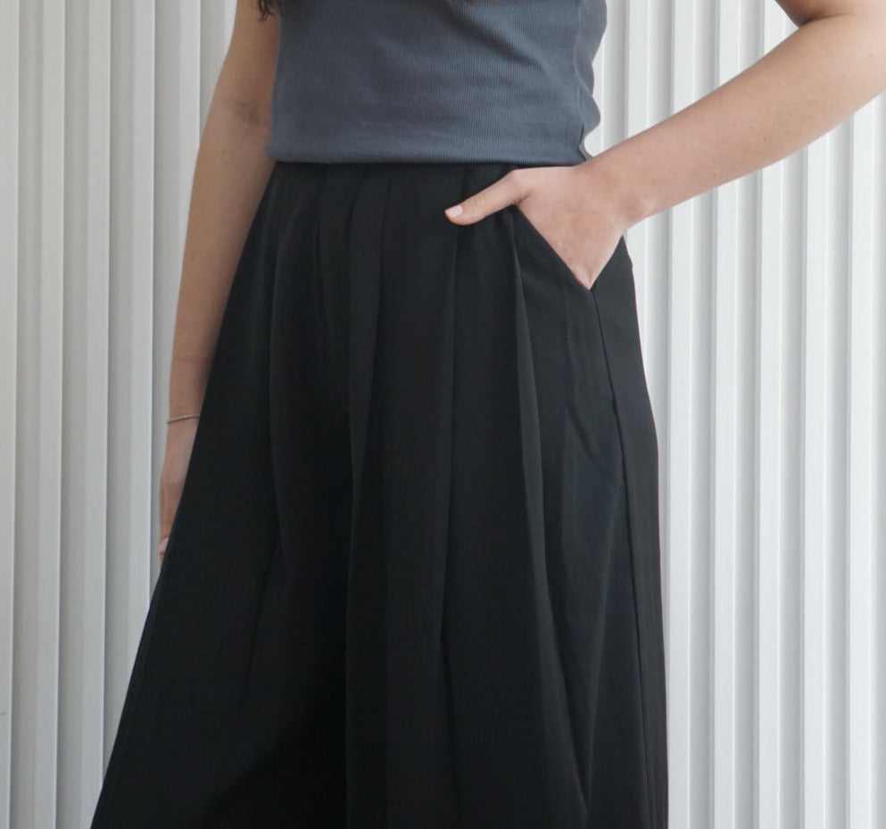 Pleated Wide Leg Pants