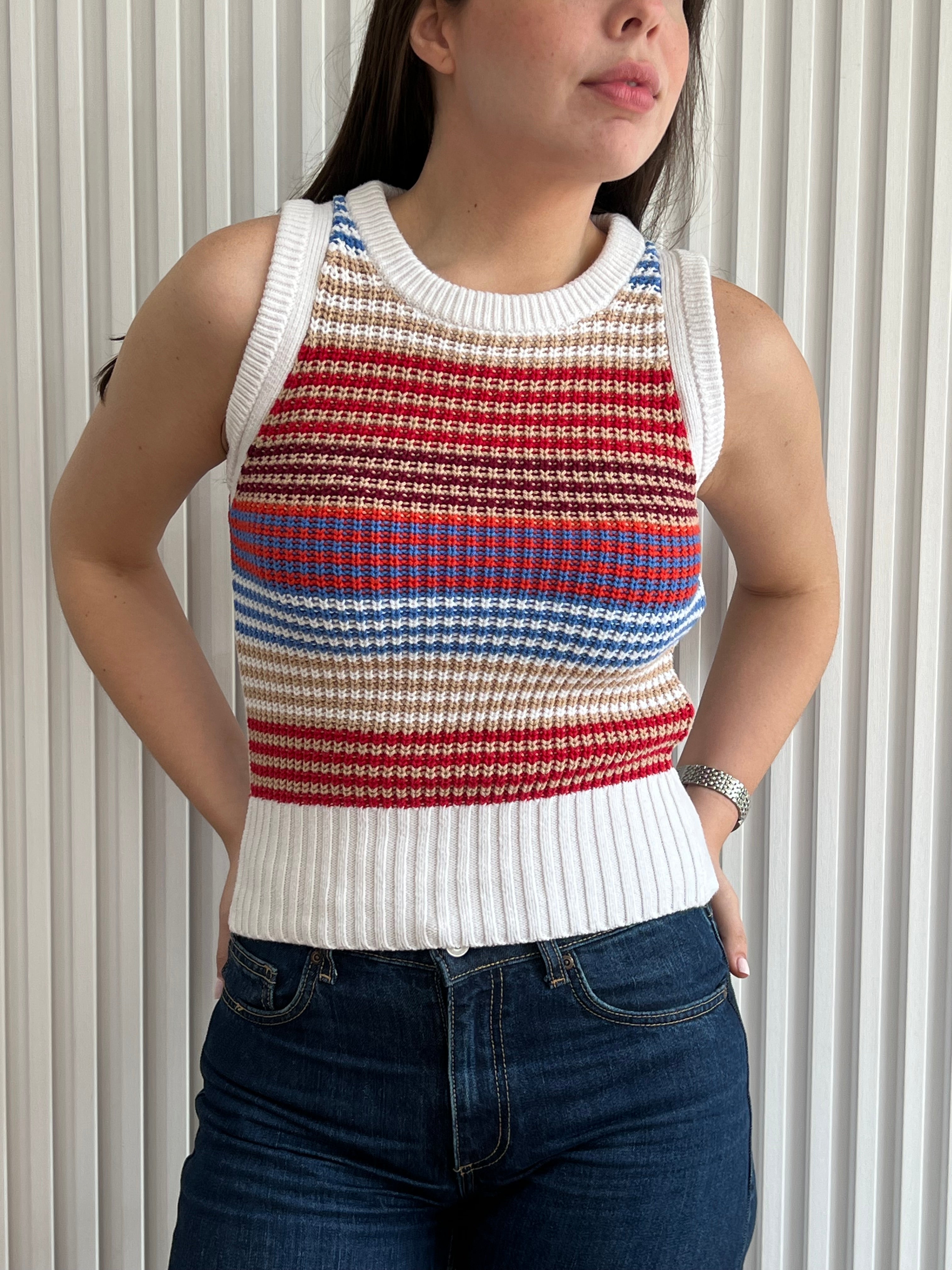 Striped Sweater Shell