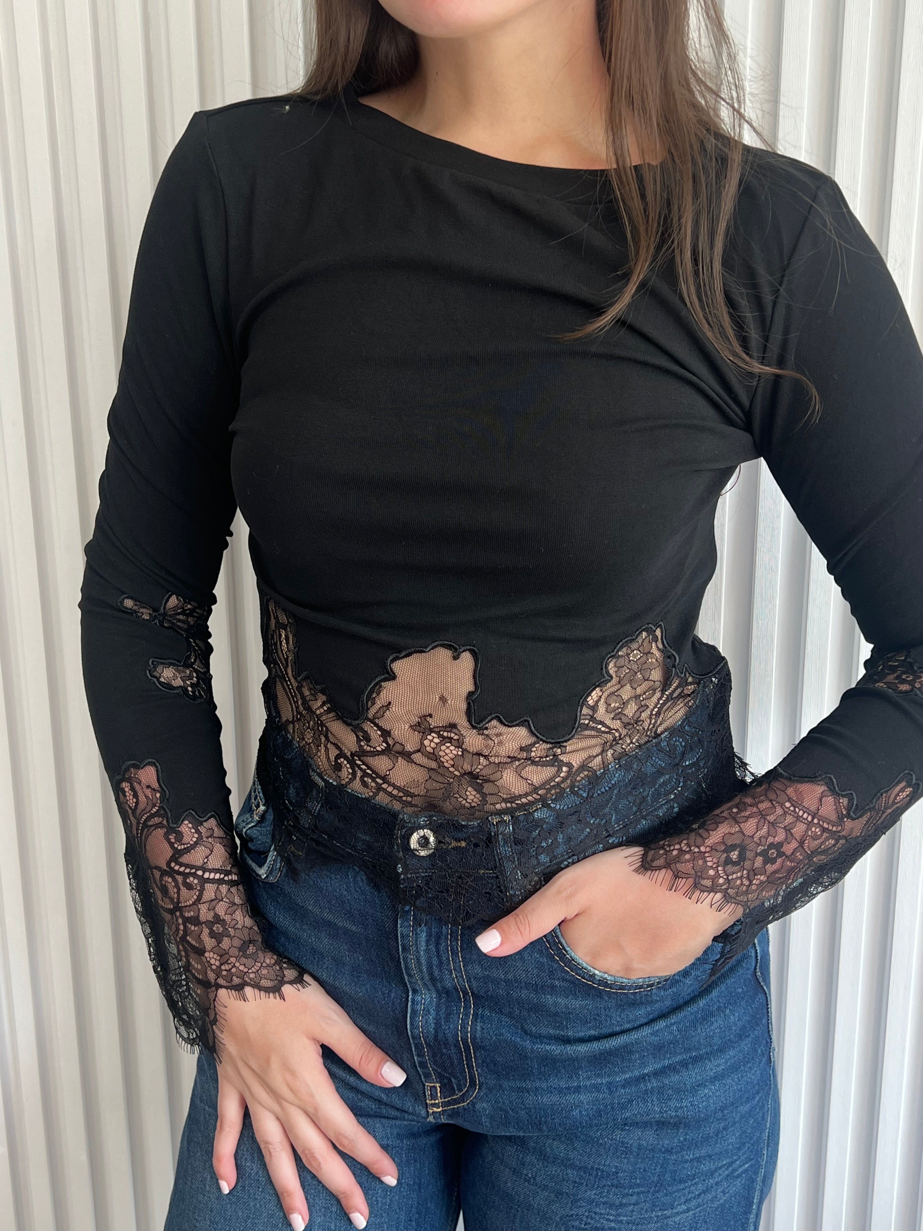 Lace Long Sleeve Top