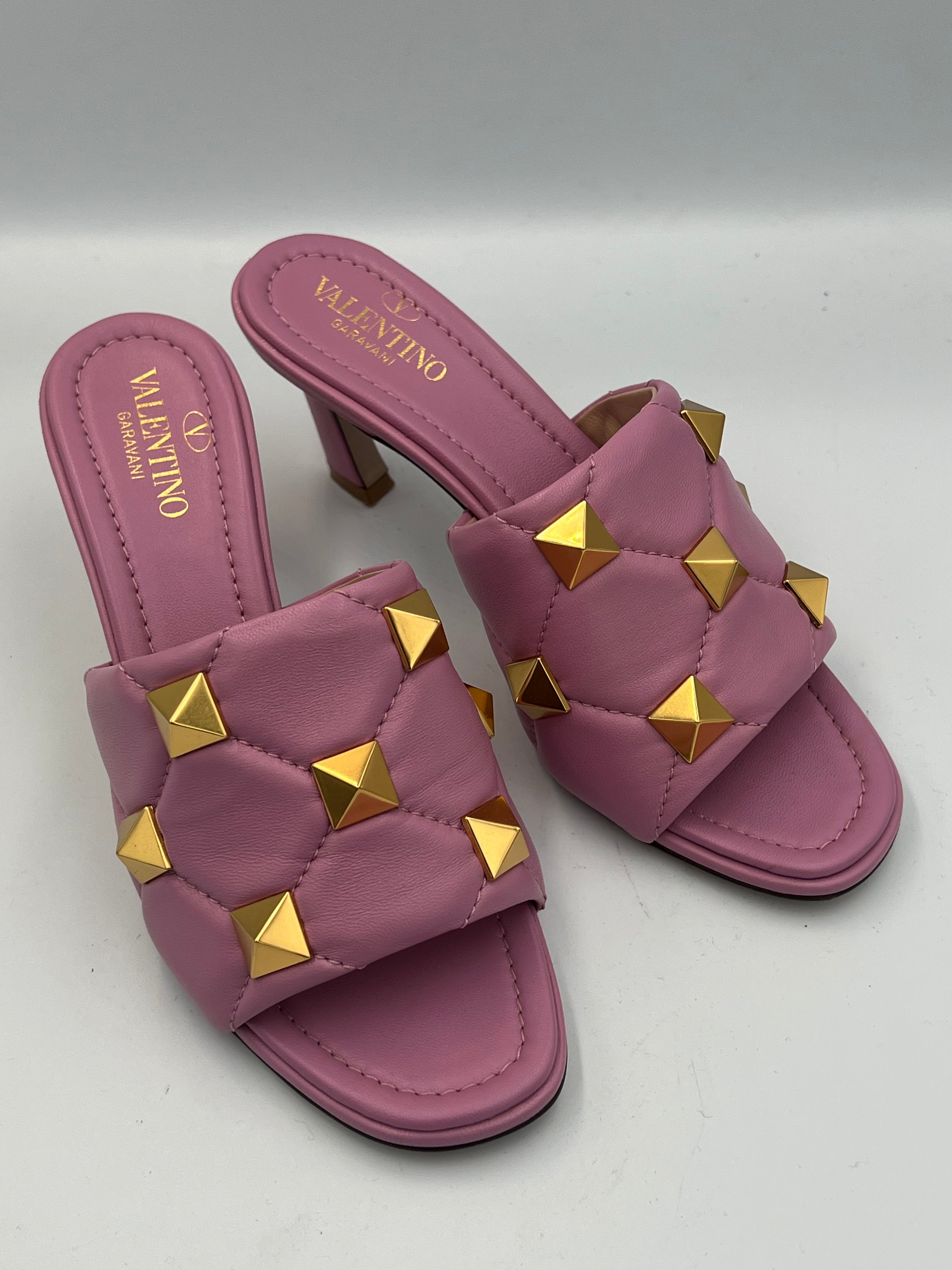 Roman Stud Heeled Mules