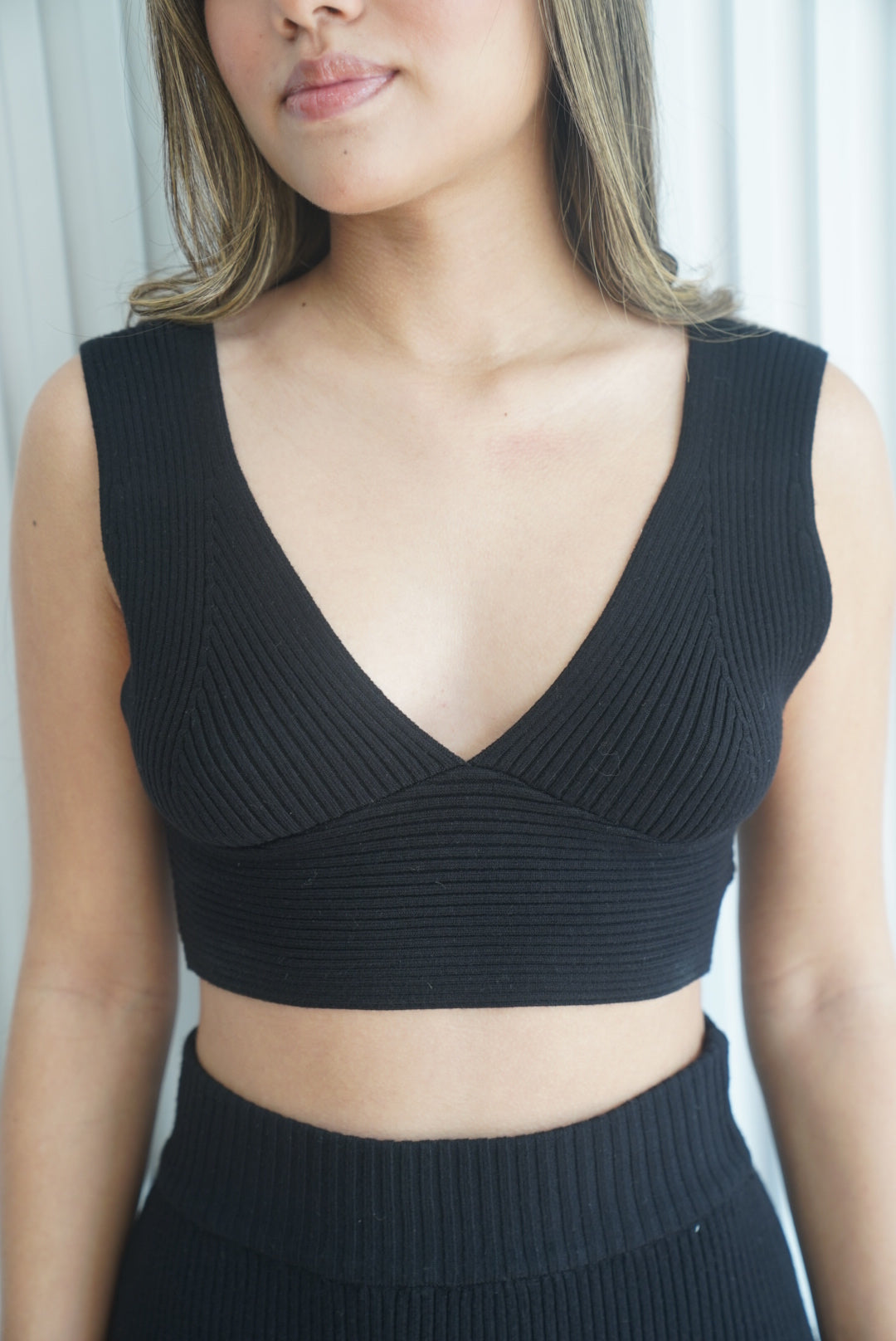 Ribbed Crop Top & Skirt Set