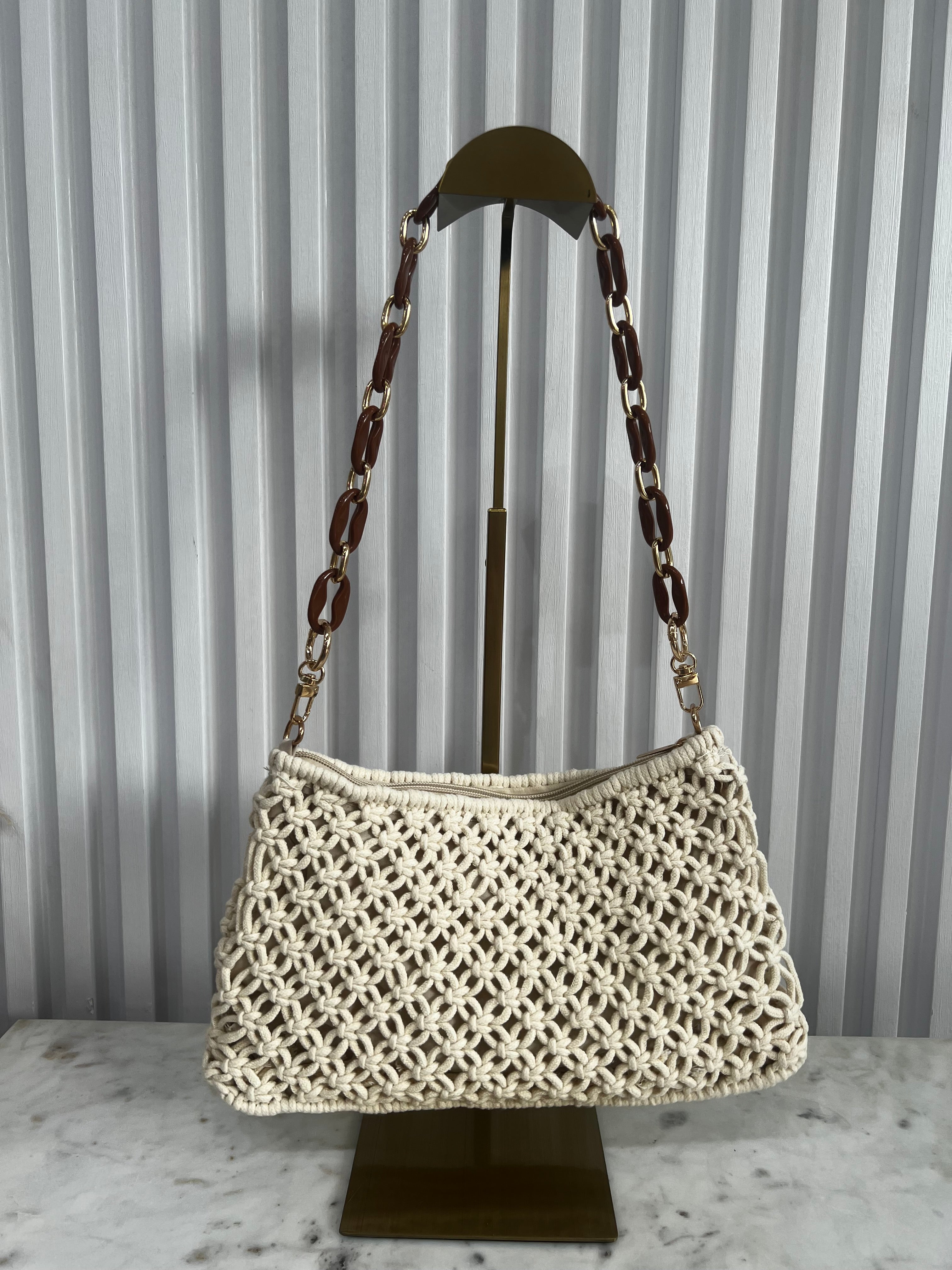 Crochet Double Strap Shoulder Bag