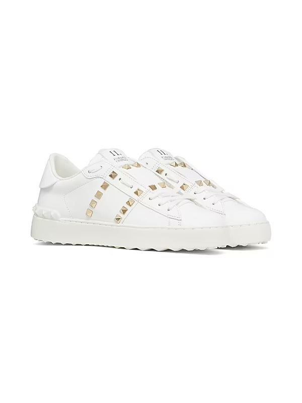 Rockstud Untitled Leather Sneakers