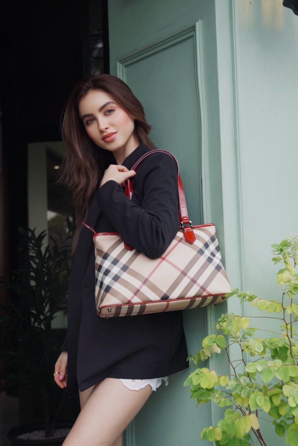 Nova Check Medium Tote Bag