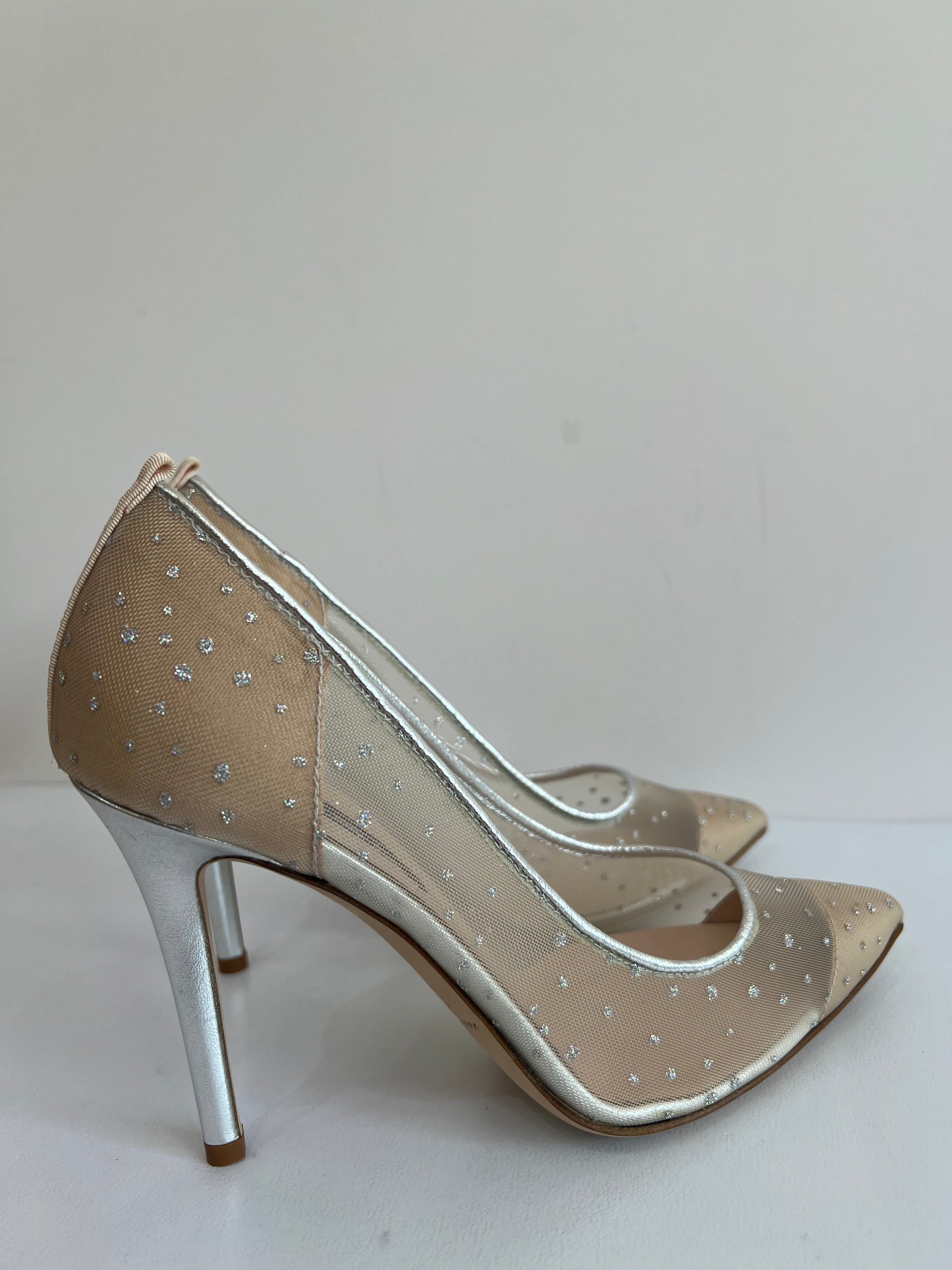 Glitter Dots Heel Pumps