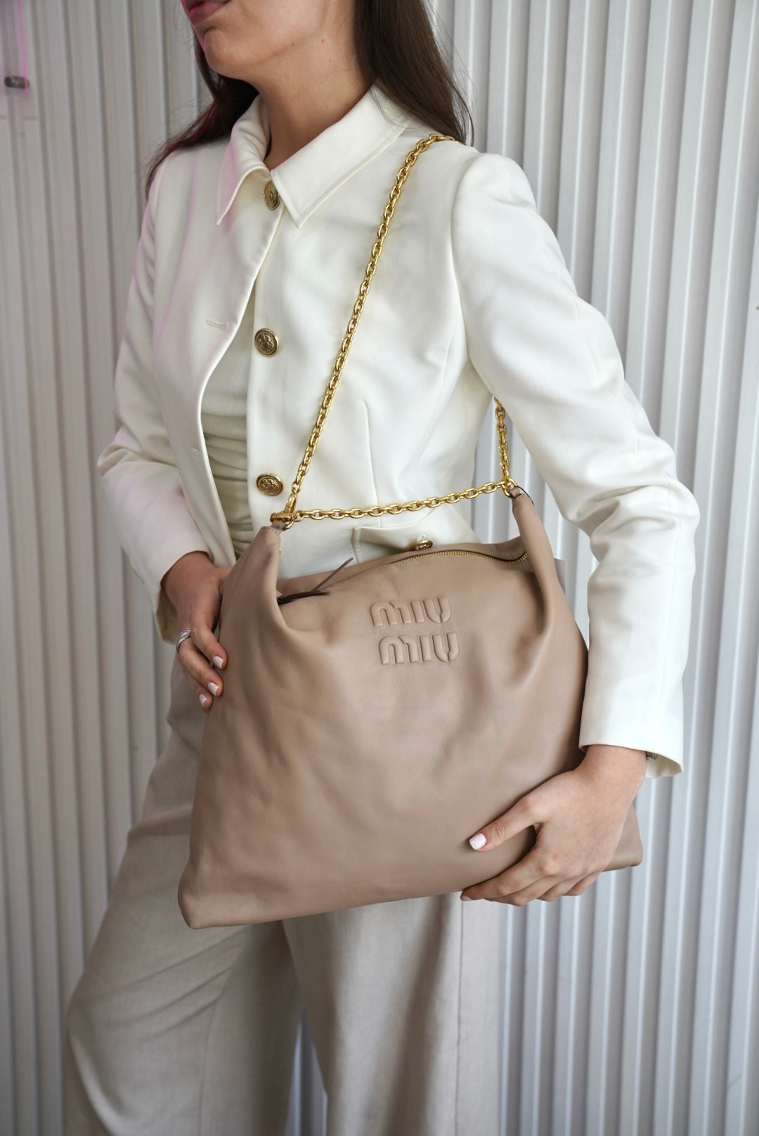 Leather Embossed Tote Bag