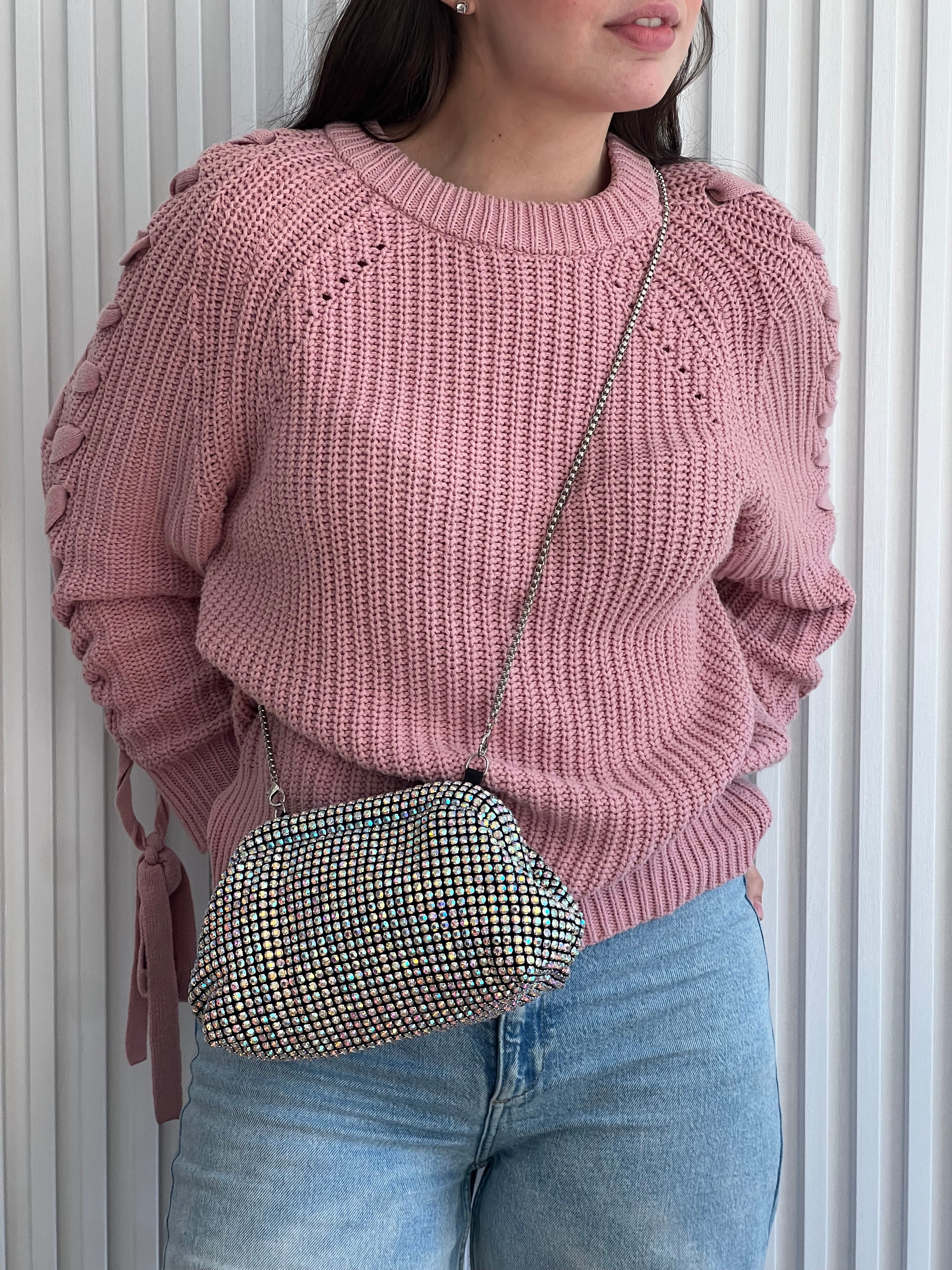 Multicolor Rhinestone Clutch Bag