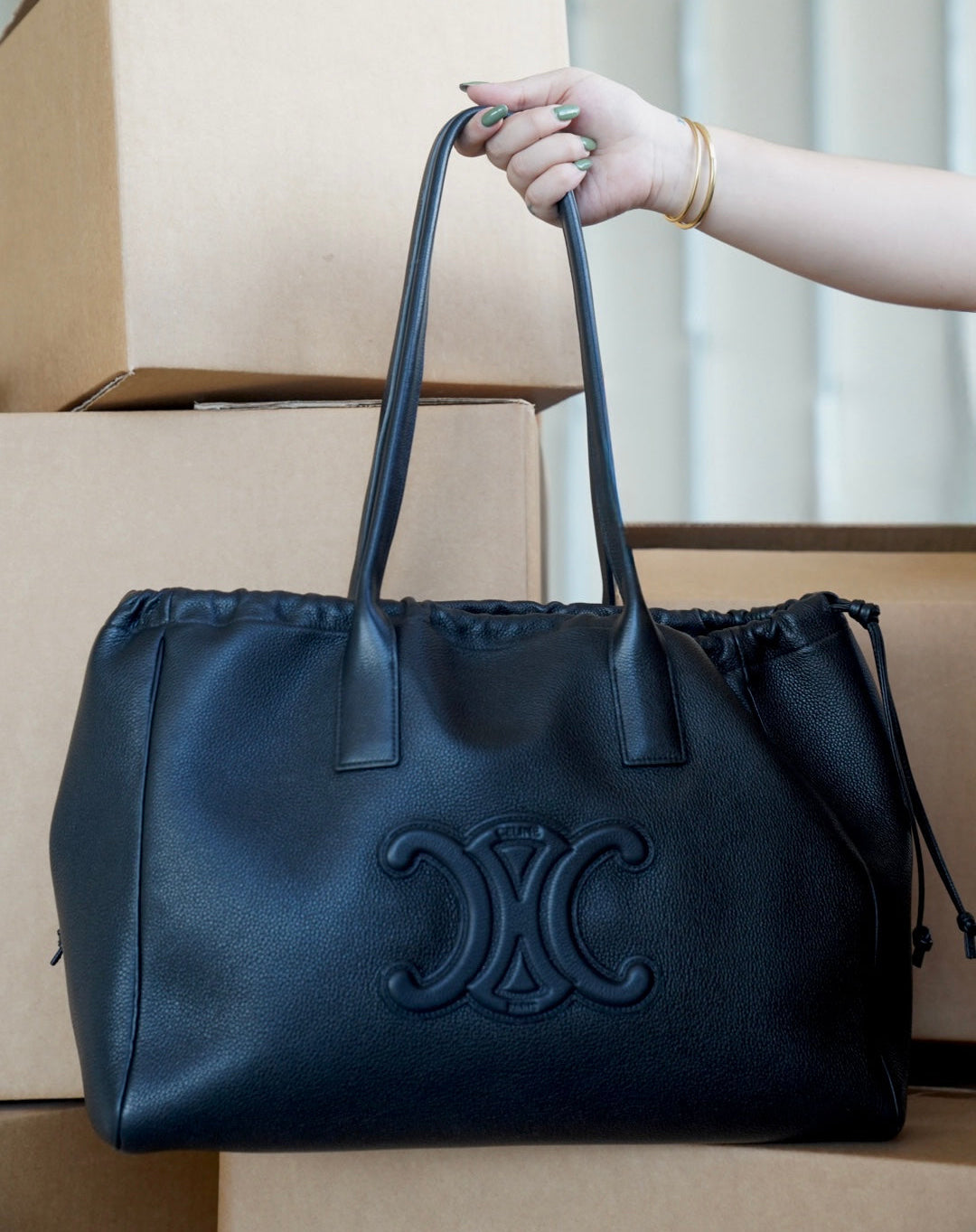 Cuir Triomphe Cabas Large Tote Bag