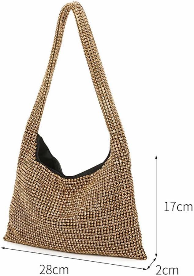 Rhinestone Gold Shoulder Bag