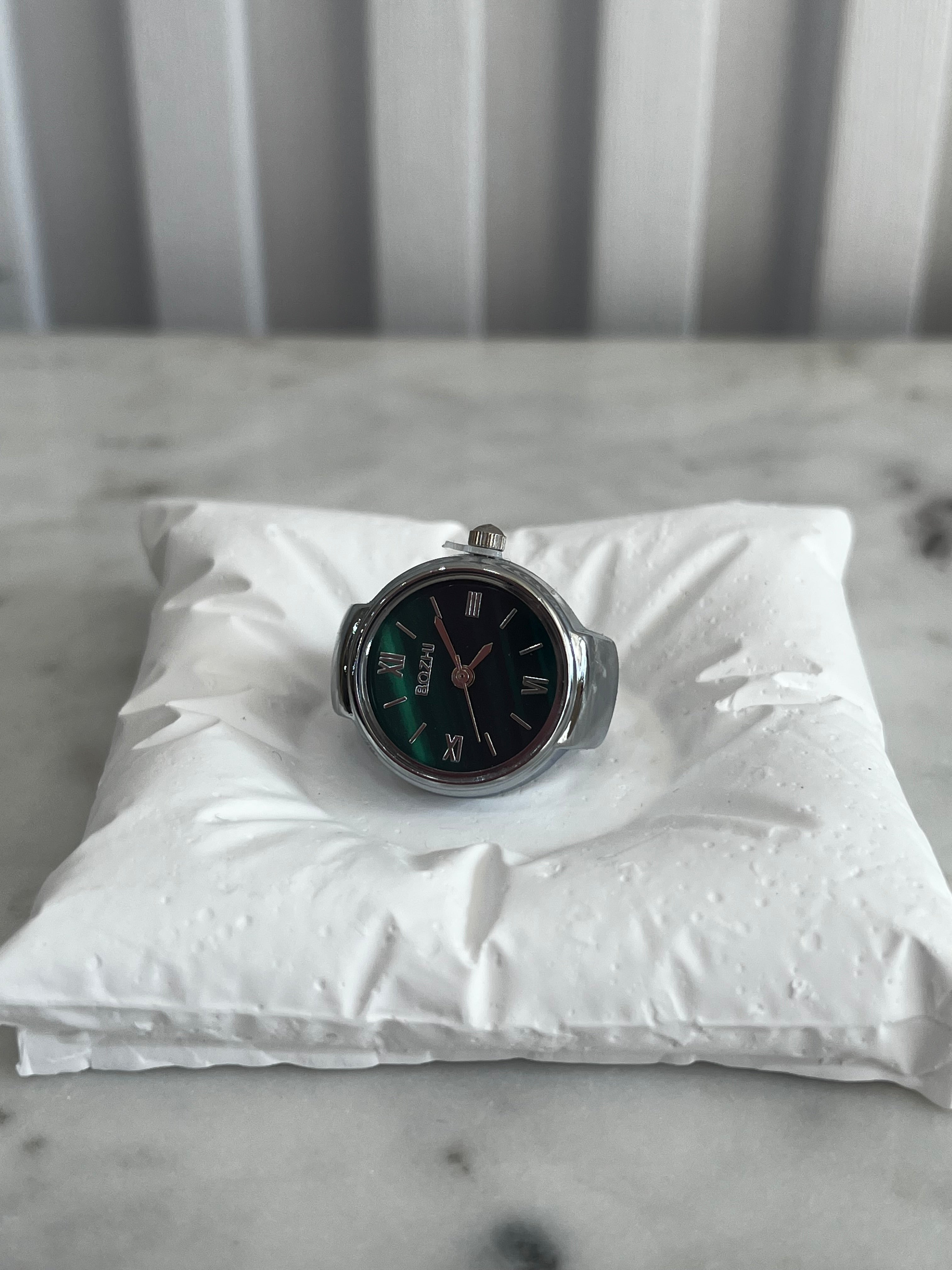 Green Face Ring Watch