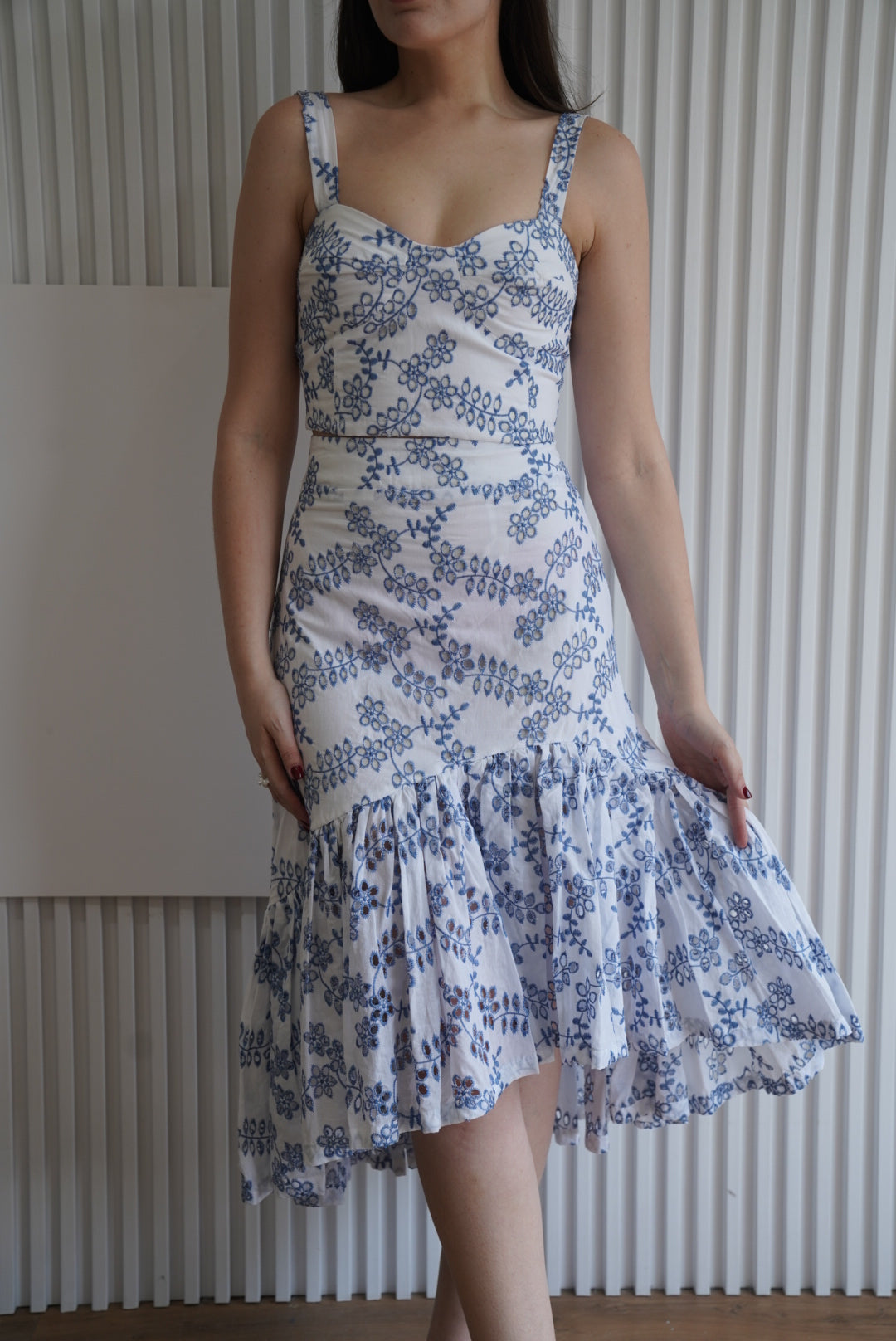 Top & Skirt Embroidered Set