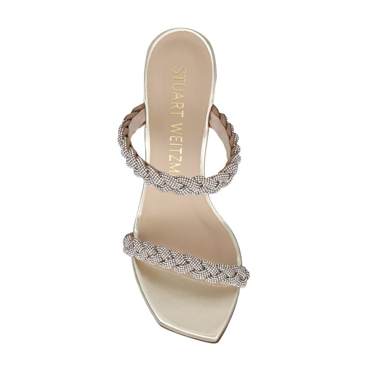 Rhinestone Straps Heeled Sandals