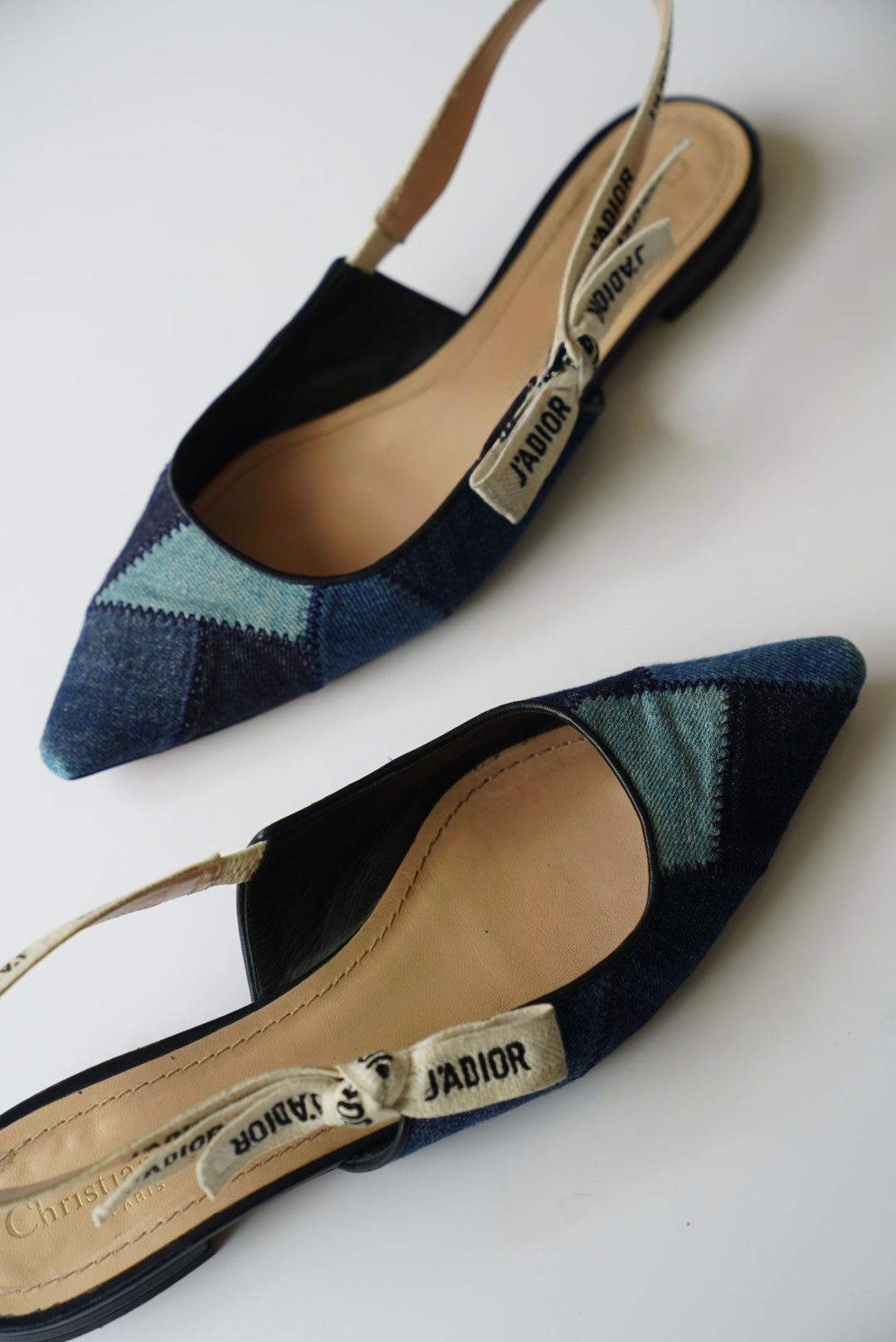 J’adior Denim Slingback Flats