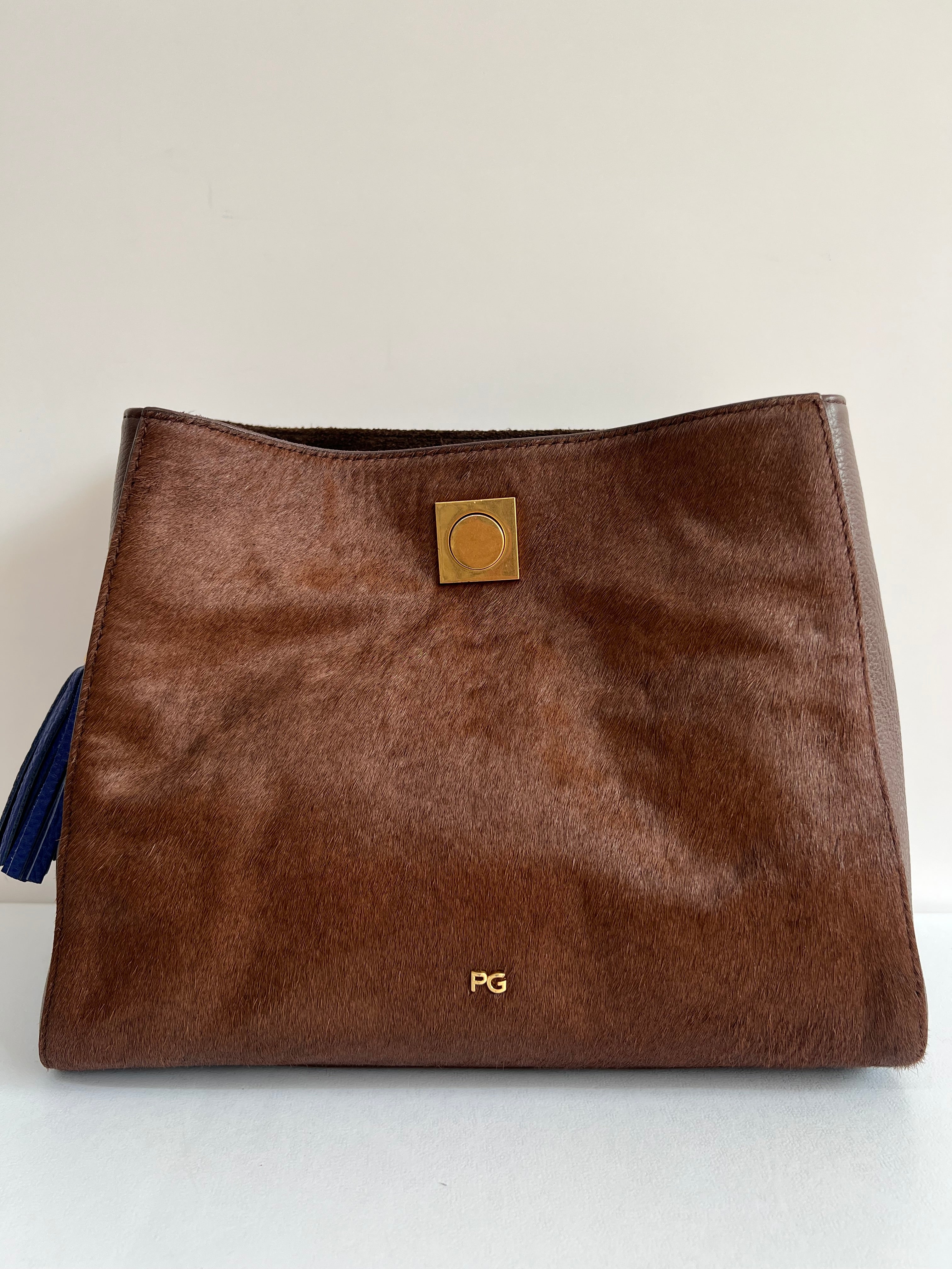 Faux Fur Toasted Almond Bag