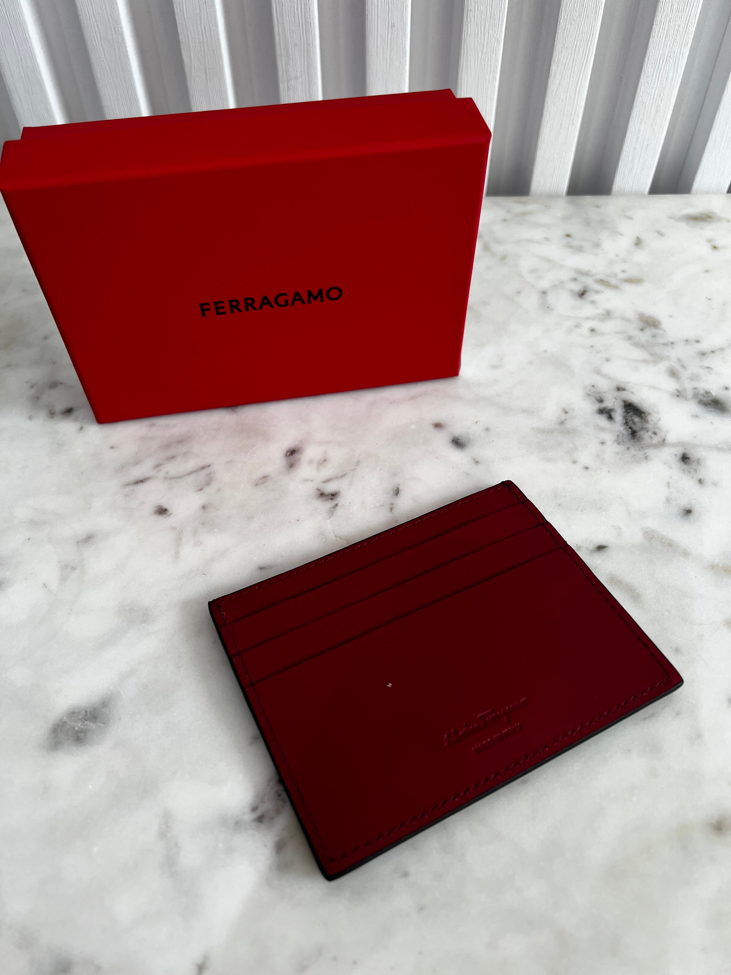 Gancini Two-Tone Card Holder