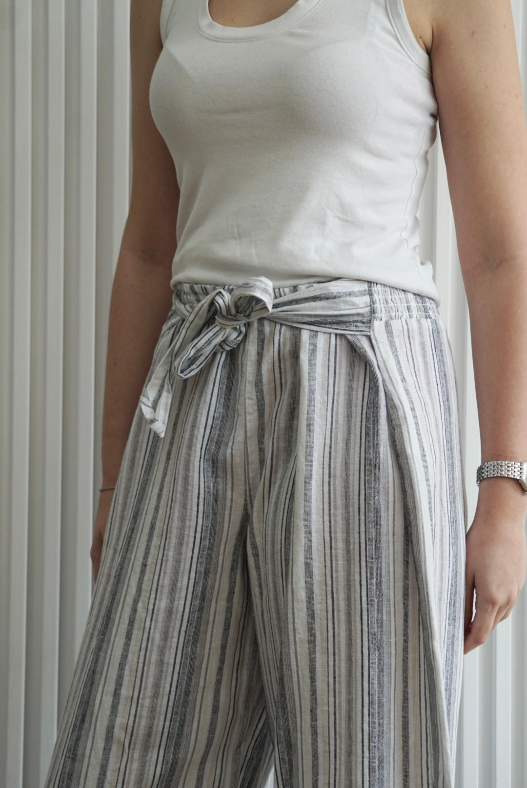 Giavanna Linen Tie Pants