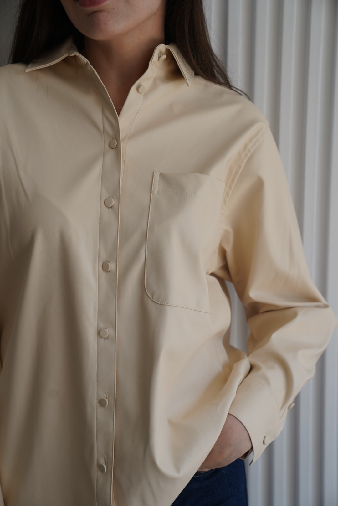 Long Sleeve Cream Shirt