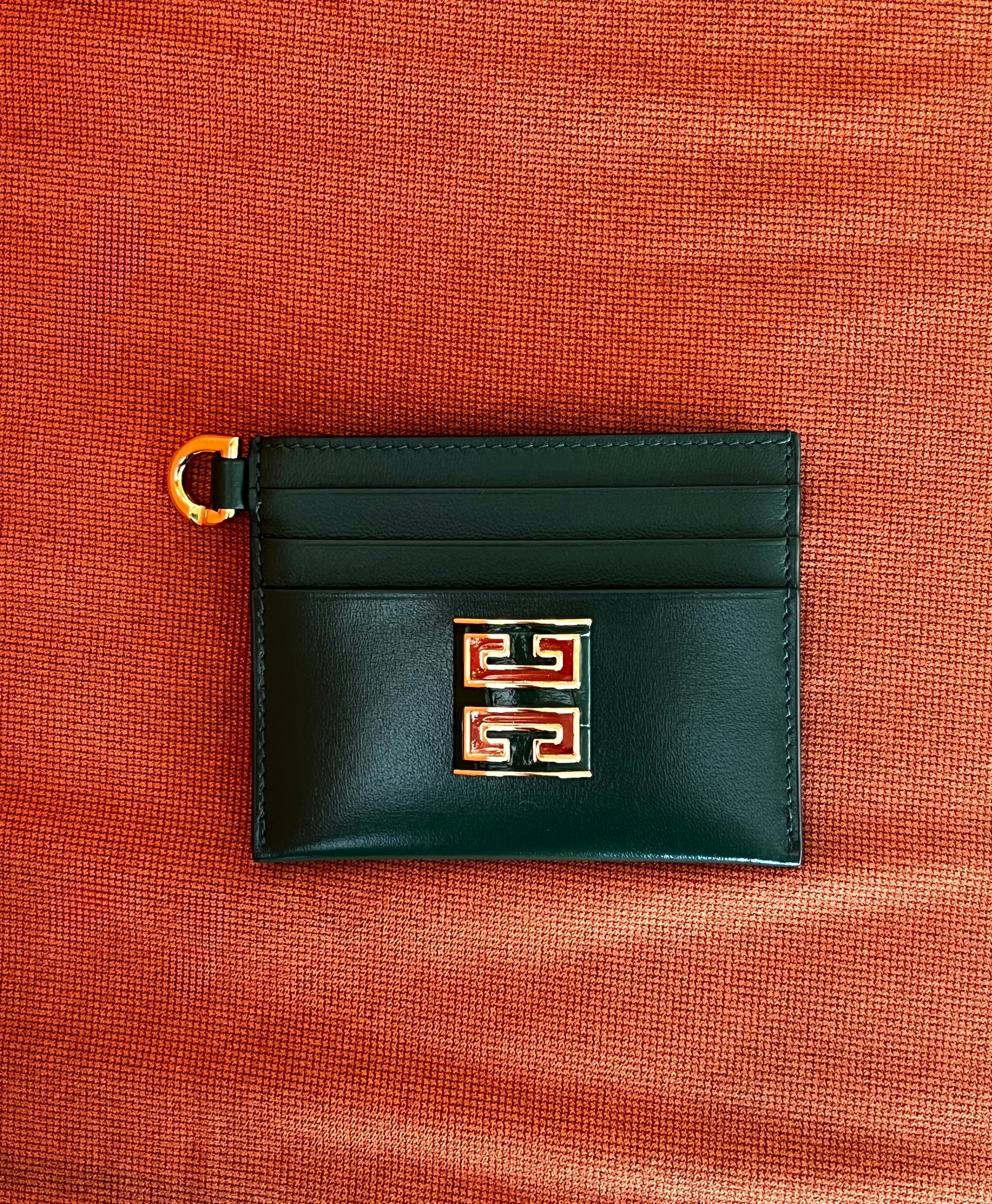 4-G Motif Leather Card Holder