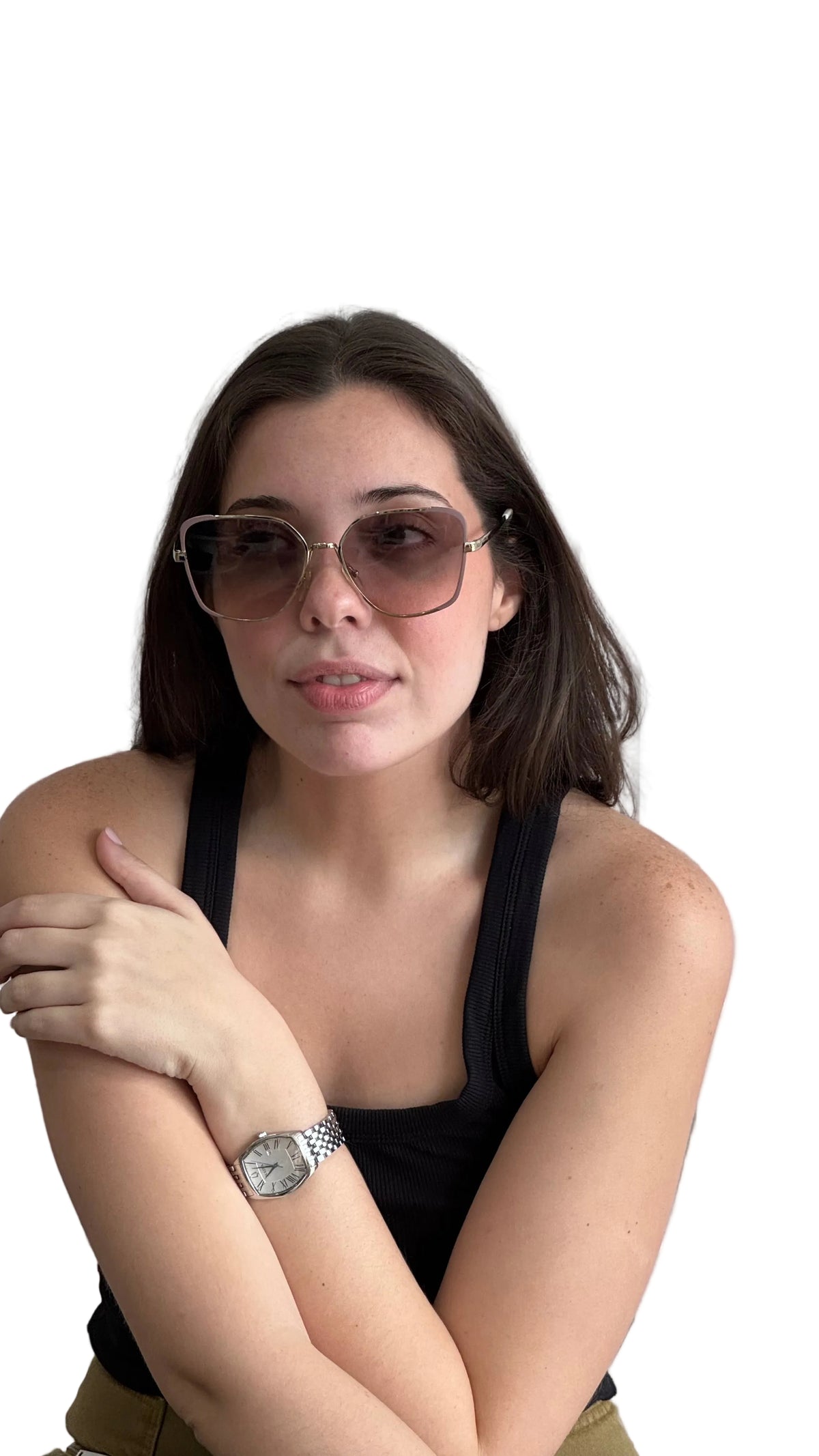 Oversized Metal Sunglasses