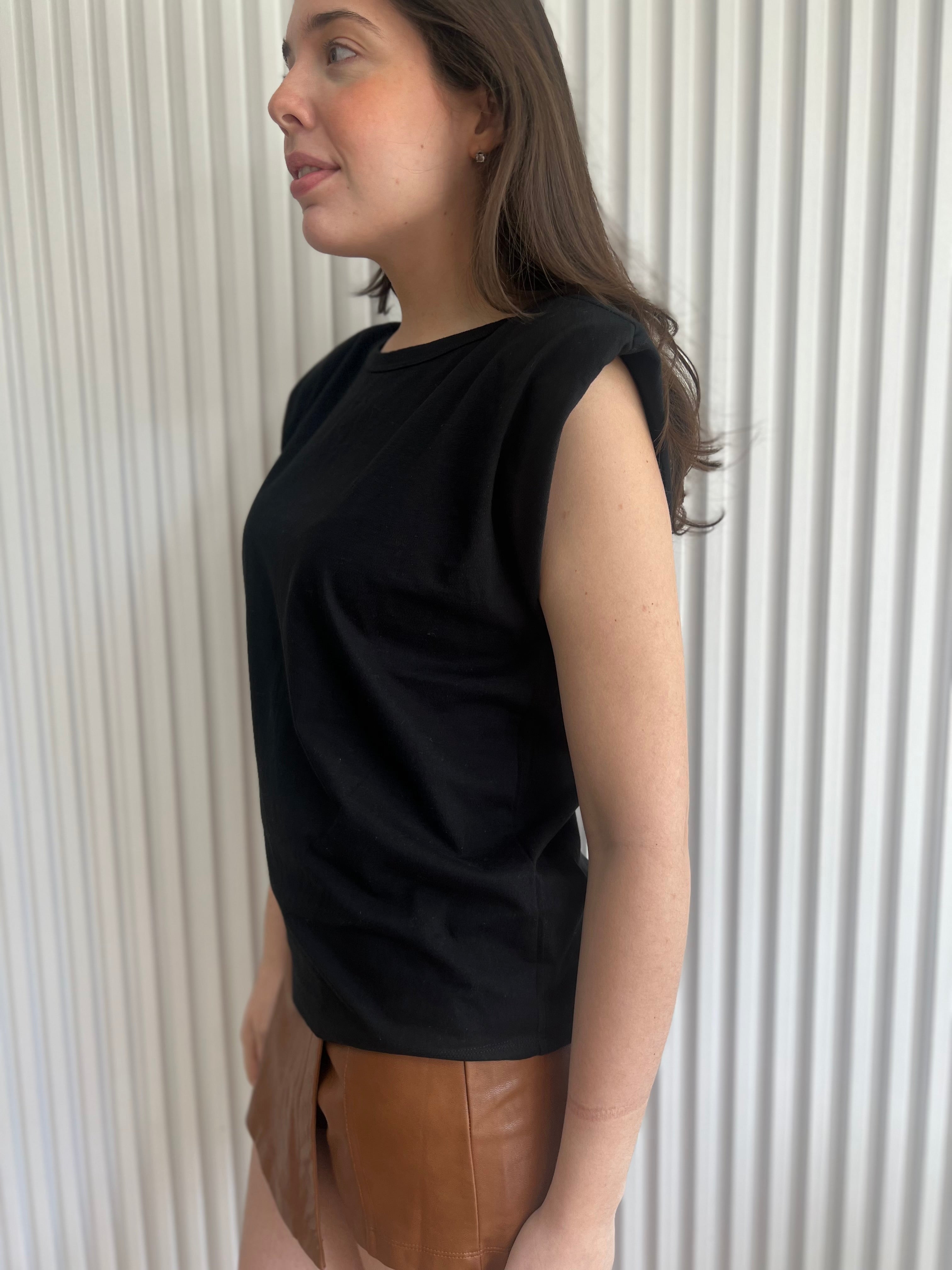 Shoulder Pad Tank Top
