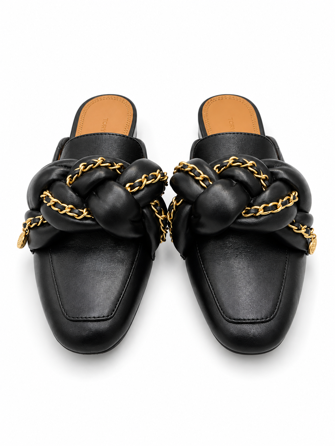 Braided Mule with Chain Detail