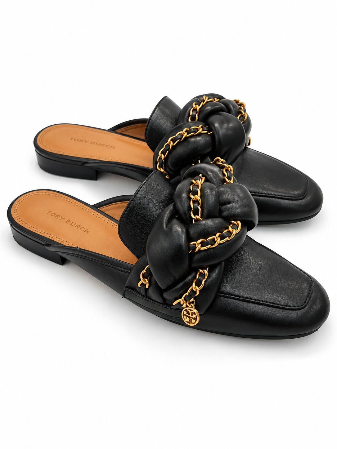 Braided Mule with Chain Detail