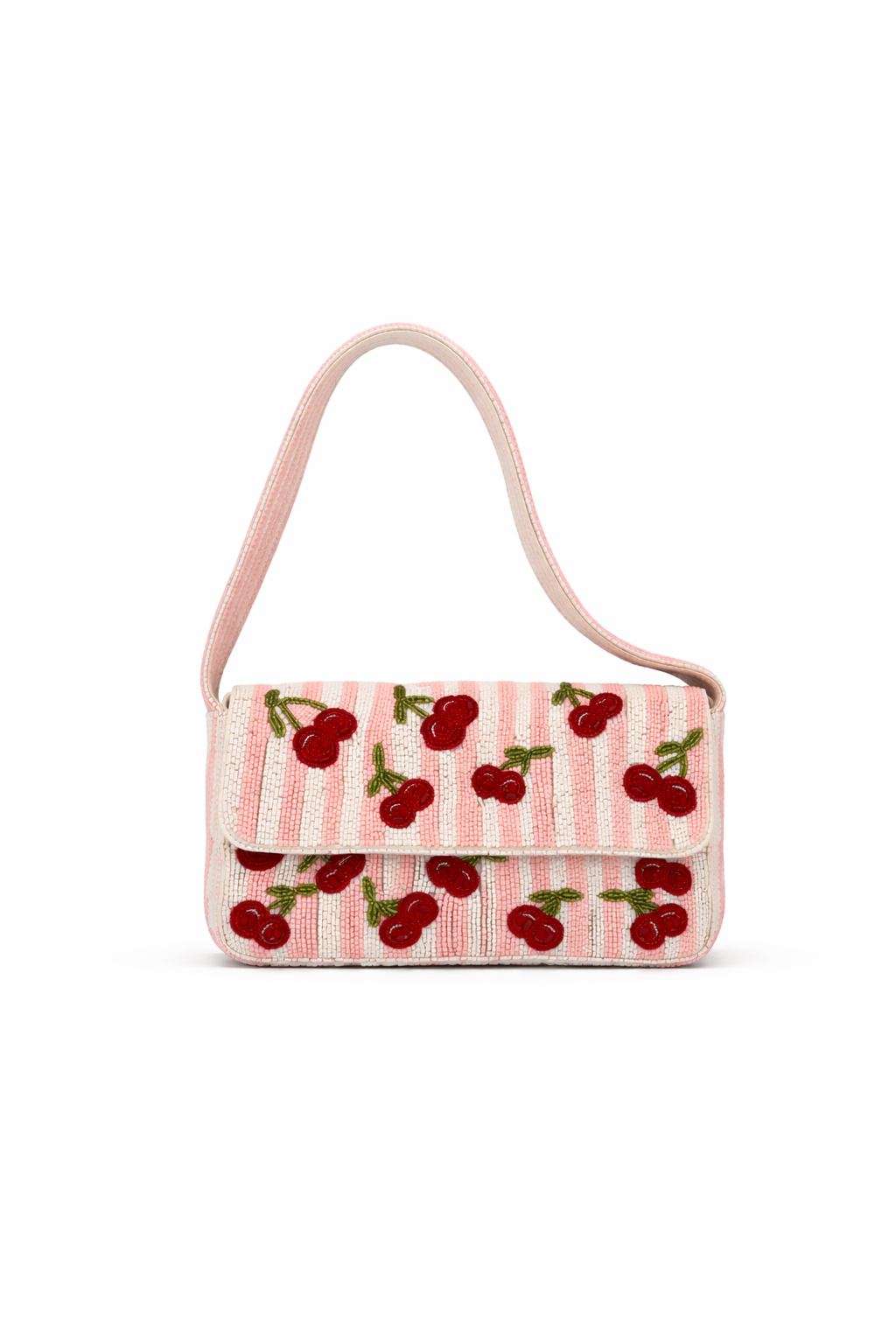 Beaded Cherries Shoulder Bag