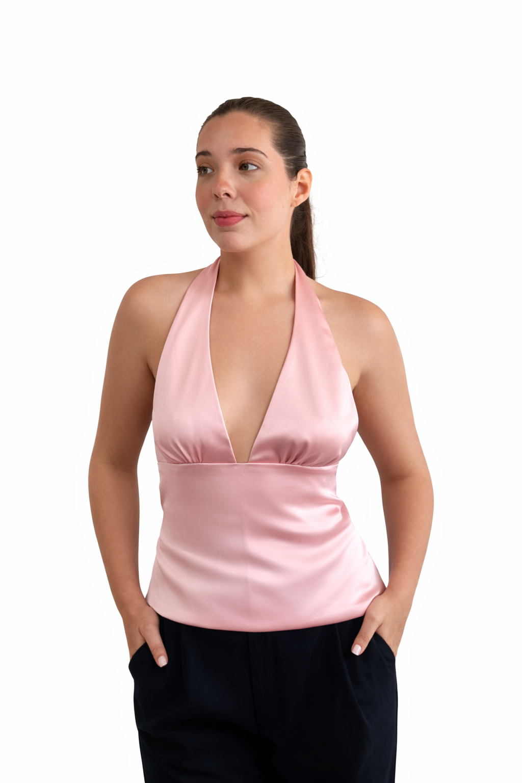 Halter Back Tie Top