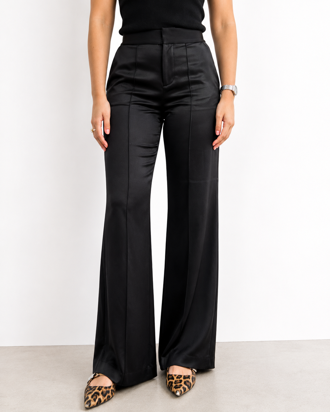Straight Satin Pants