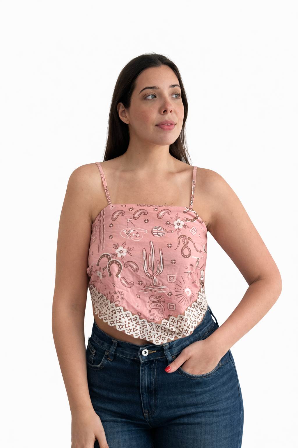 Cactus Scarf Top