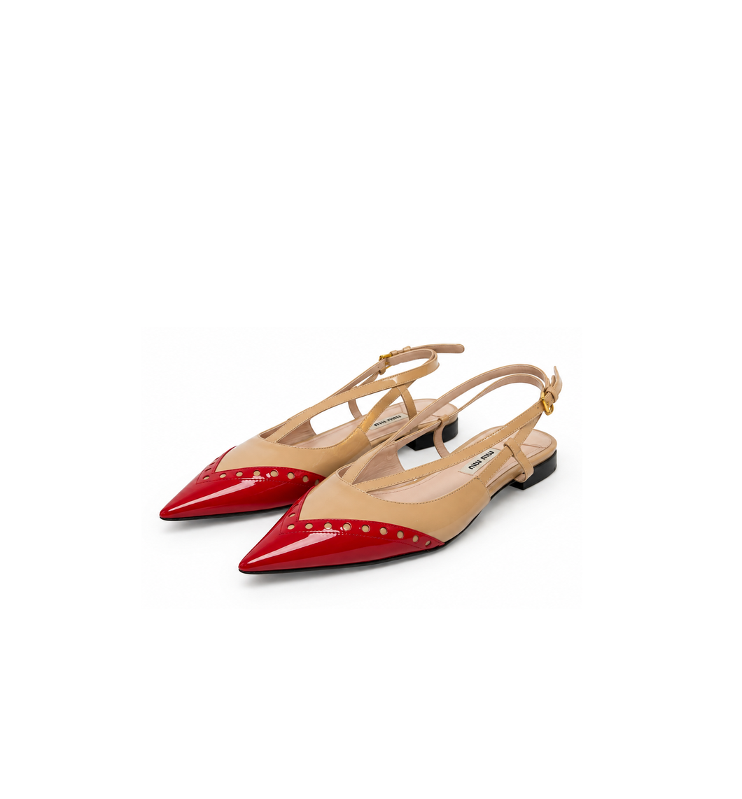 Two-Toned Slingback Flats